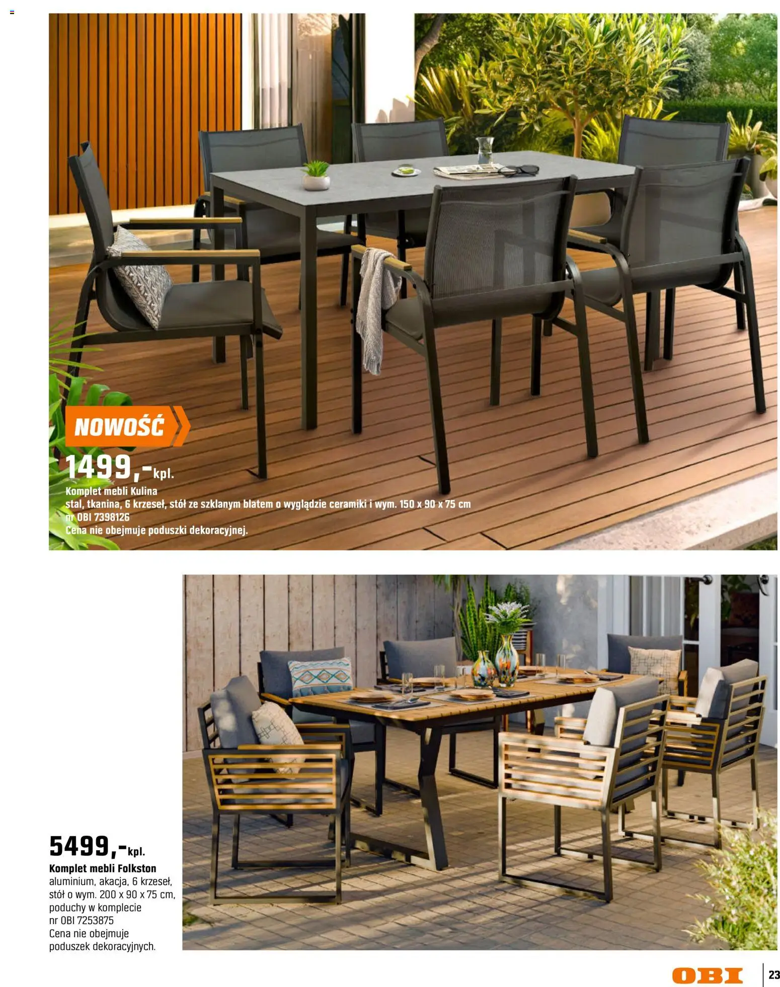 OBI gazetka - Ogród od 11.03.2026 | Strona: 23 | Produkty: Stół