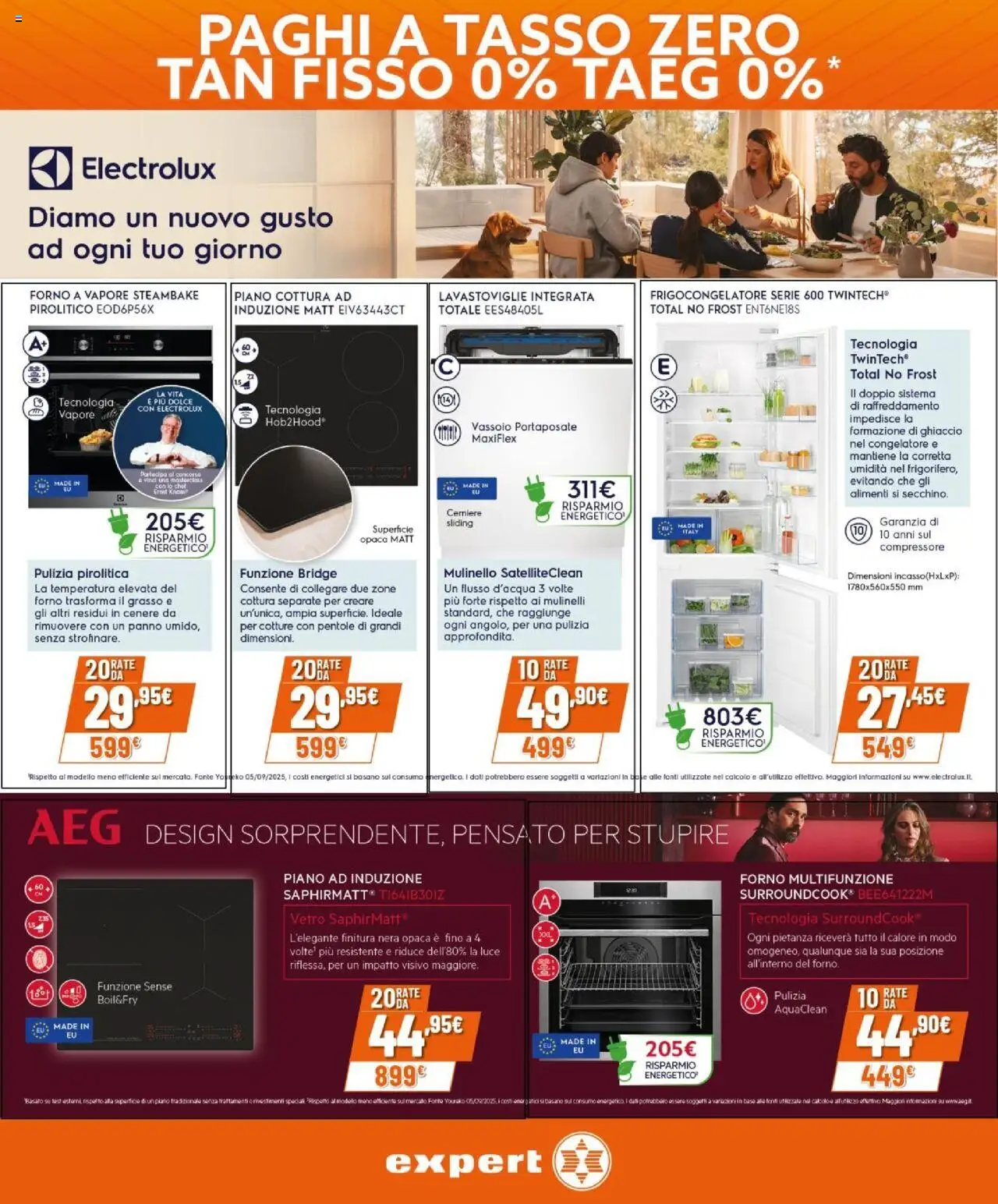 Volantino Expert del 25.09.2025 | Pagina: 22 | Prodotti: Compressore, Piano cottura, Vassoio, Portaposate