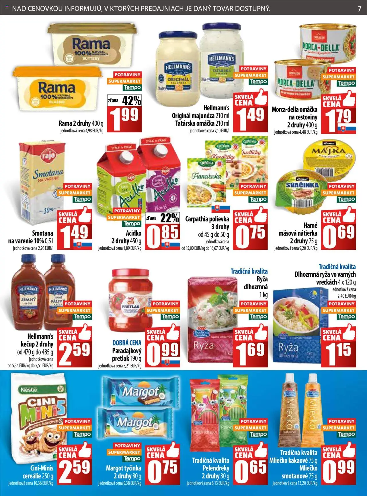 Nové COOP Jednota akcie – leták je platný od 25.09.2025 | Strana: 7 | Produkty: Cestoviny, Omáčka, Morca Della, Kakao