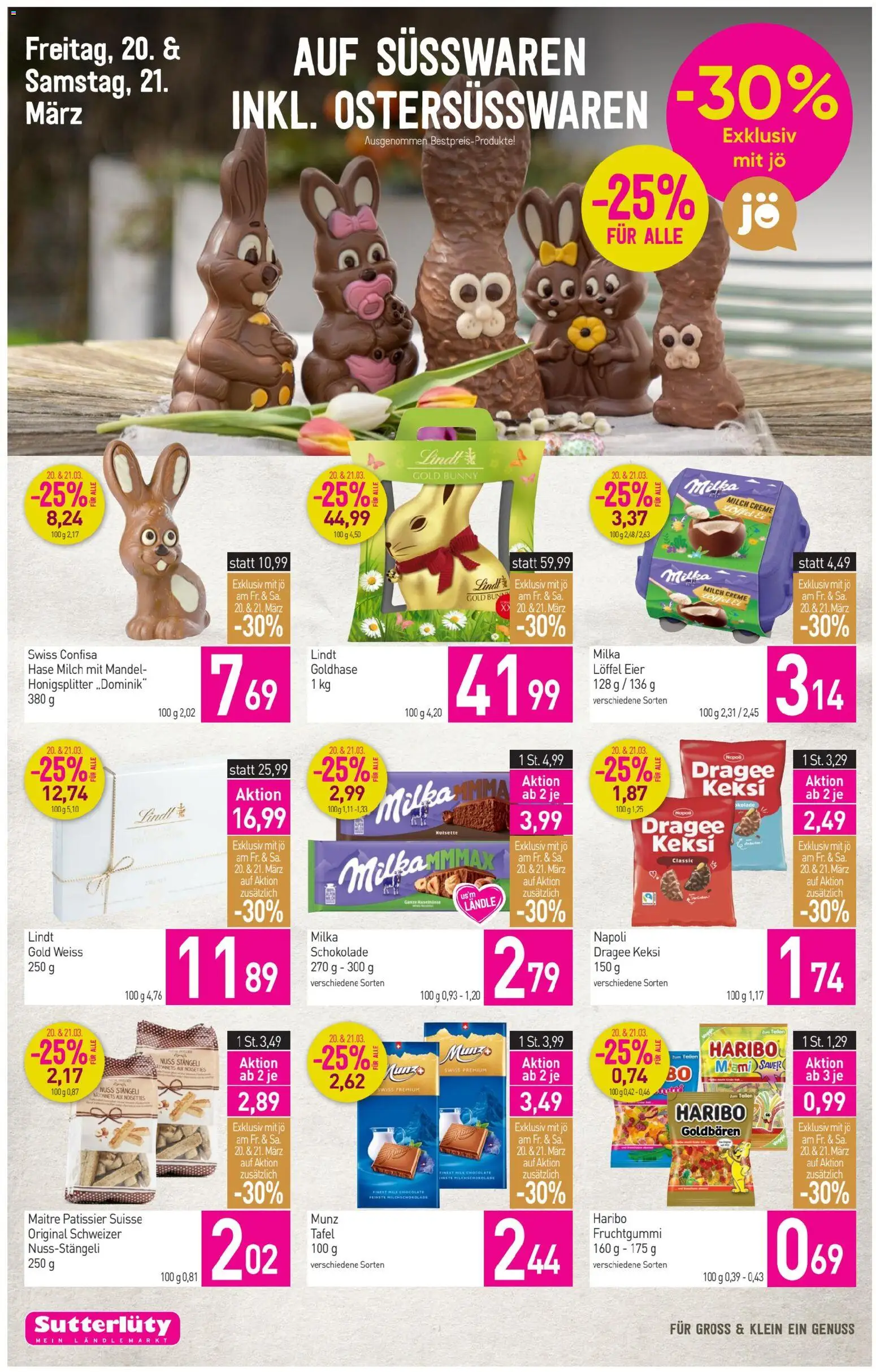 Sutterlüty Flugblatt gültig ab 19.03.2026 | Seite: 6 | Produkte: Milch, Creme, Eier, Schokolade
