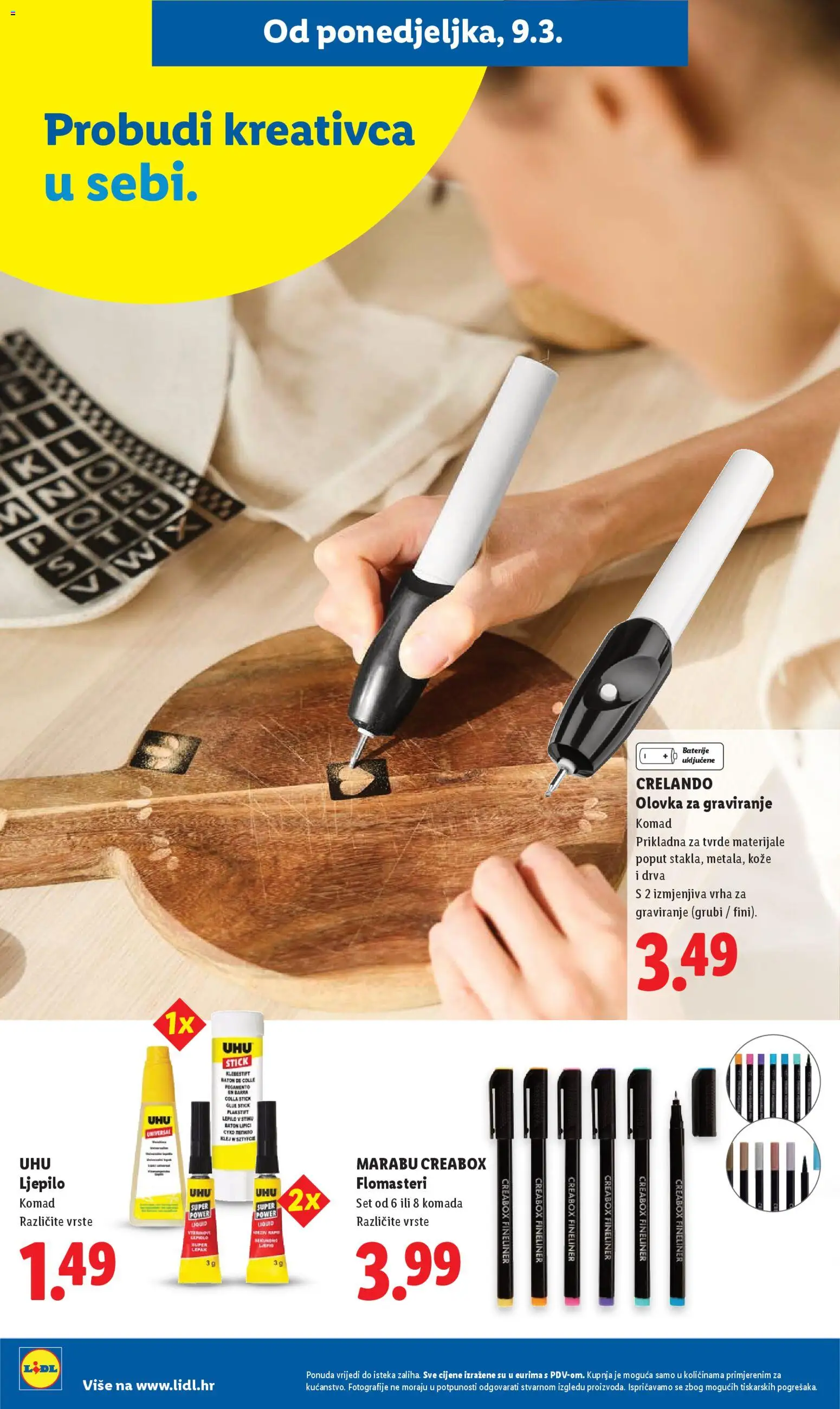 Lidl katalog | vrijedi od 09.03.2026 | Stranica: 34 | Proizvodi: Baterije, Ljepilo, Flomasteri