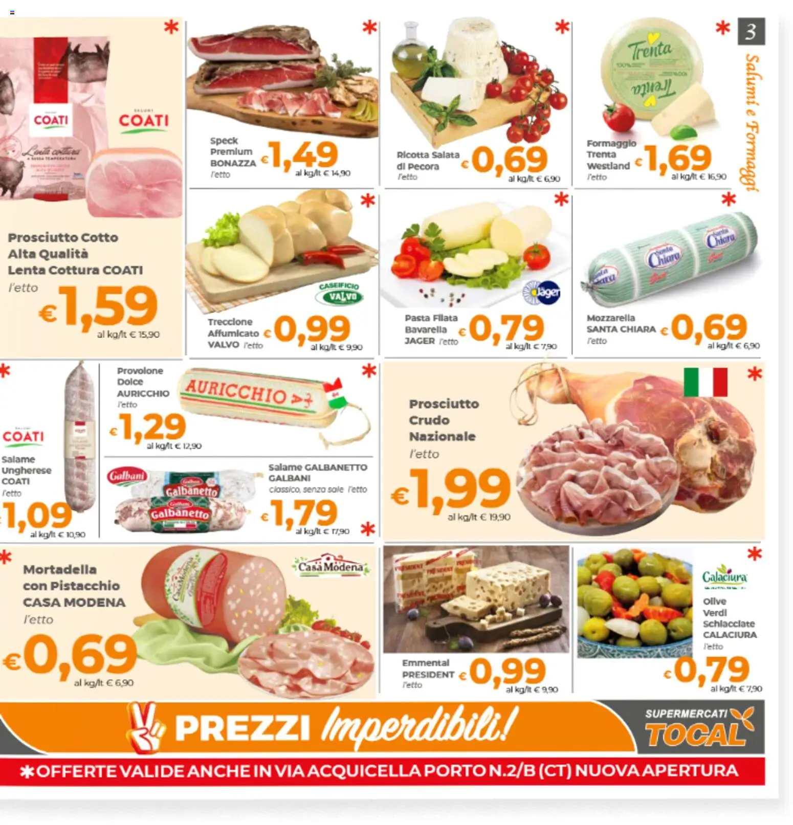Volantino Tocal del 06.03.2026 | Pagina: 3 | Prodotti: Speck, Provolone, Salame, Prosciutto