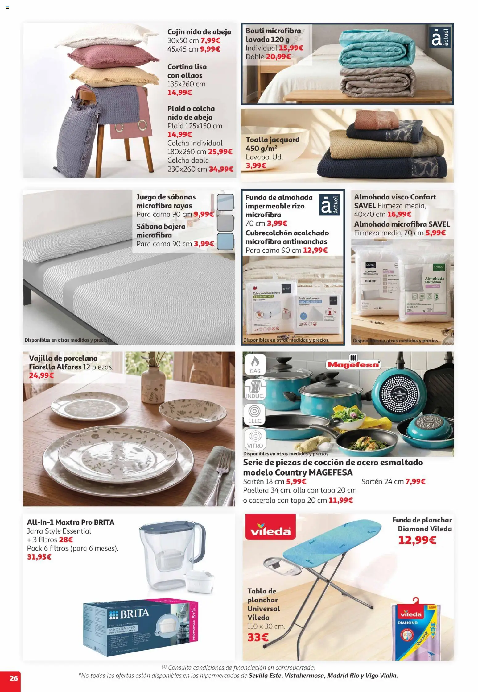 Alcampo Canarias │ válido desde el 05.05.2026 | Página: 26 | Productos: Cortina, Tabla de planchar, Cama, Colcha