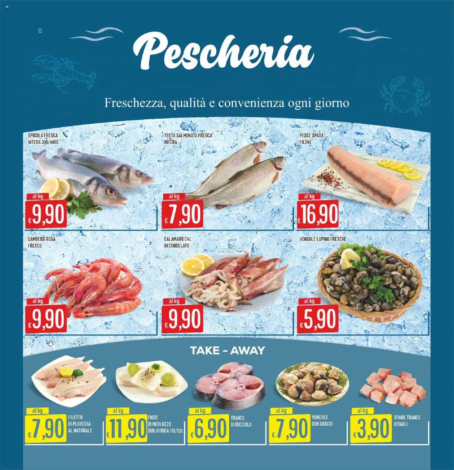 Volantino SISA del 05.03.2026 | Pagina: 6 | Prodotti: Pesce, Merluzzo, Vongole, Pesce spada