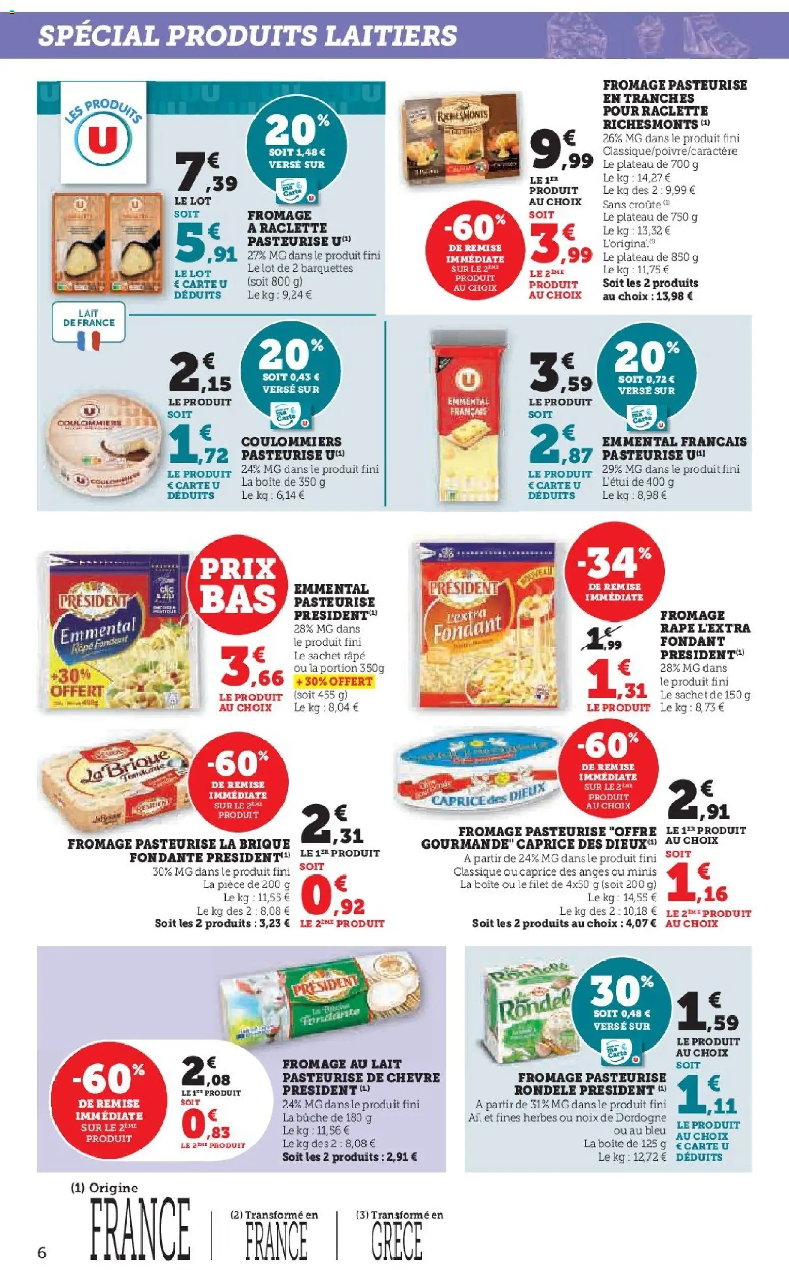 {H1} | Page: 6 | Produits: Ail, Emmental, Caprice des dieux, Noix