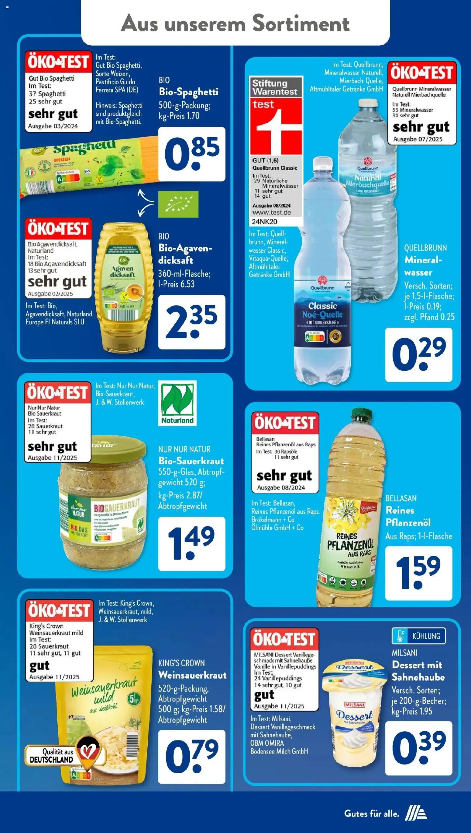 Aldi Süd Aktuelle Wochenangebote – gültig ab 20.04.2026 | Seite: 33 | Produkte: Gewicht, Milch, Mineralwasser, Wasser