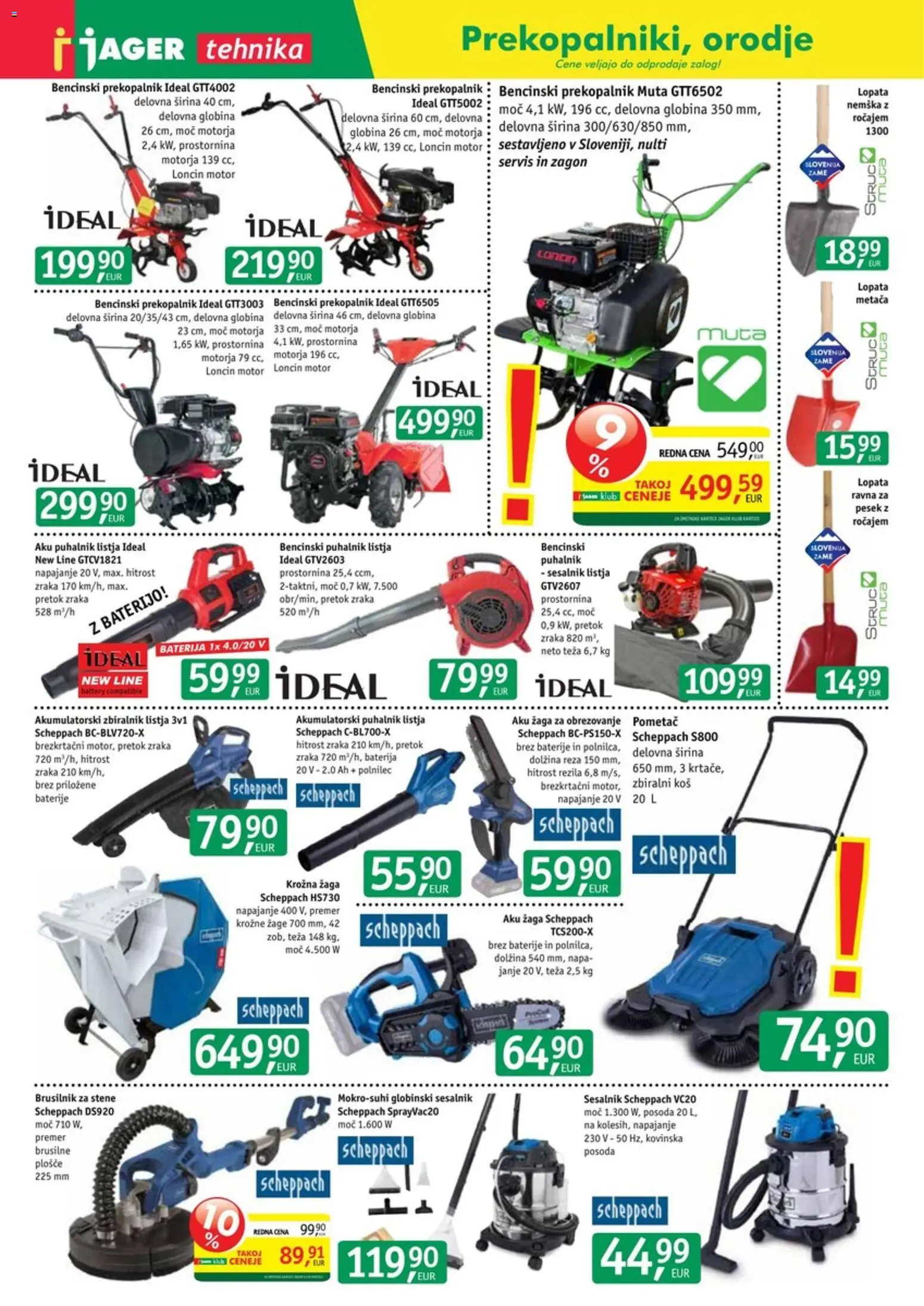 Novi Jager katalog ponudbe – veljaven od 11.03.2026 | Stran: 5 | Izdelki: Baterija, Teza, Kos, Sesalnik