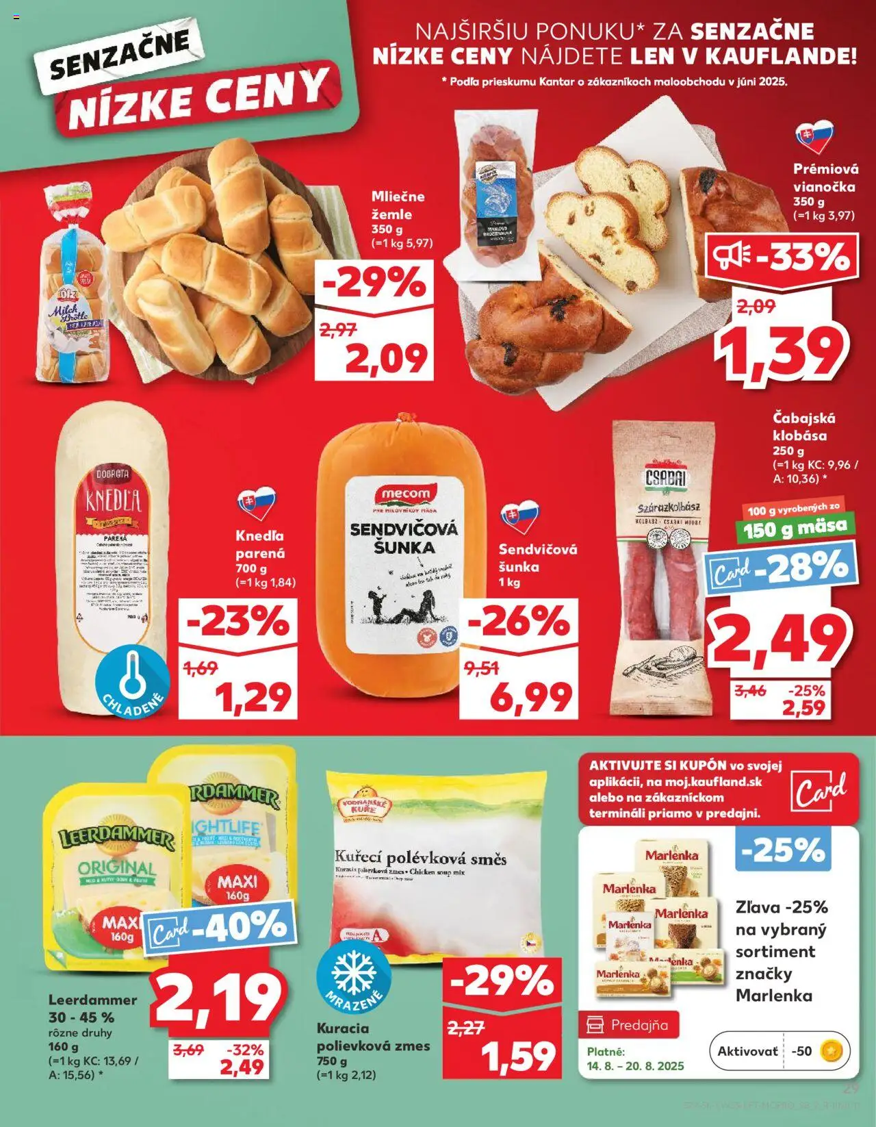 Kaufland SK akciós ujság - amely érvényes a következő dátumtól: 14.08.2025 | Oldal: 29