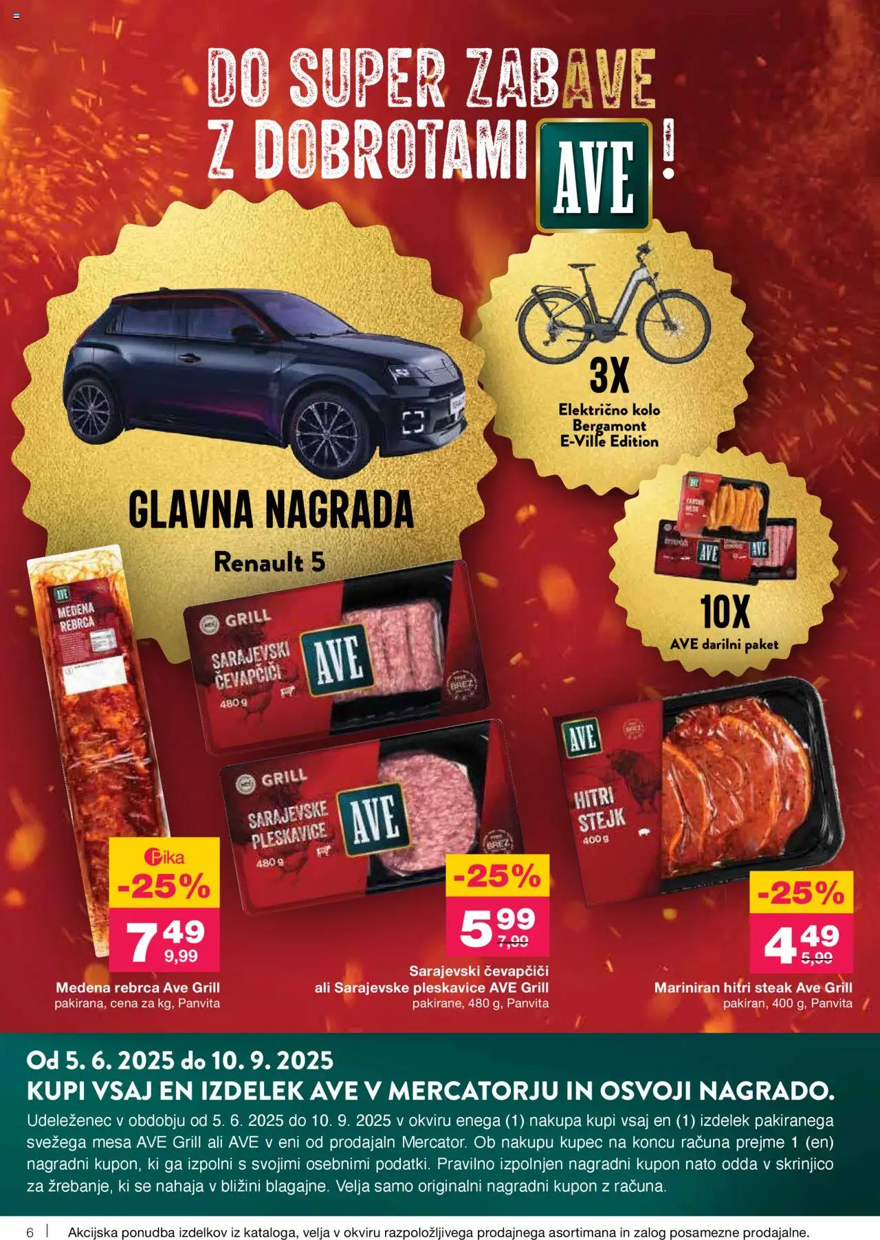 Mercator katalog │ velja od 12.06.2025 | Stran: 6 | Izdelki: Rebrca, Čevapčiči, Pleskavice, Grill
