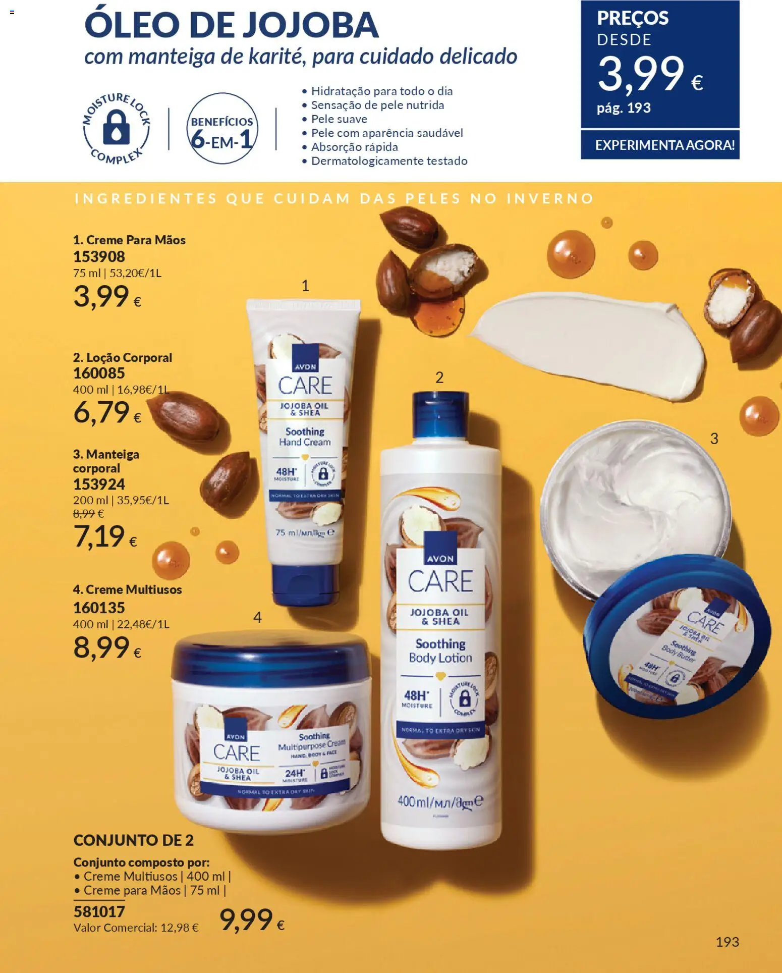 Catálogo Avon Campanha 1 │ válido de 01.01.2026 | Página: 193 | Produtos: Creme para mãos, Manteiga, Óleo, Creme