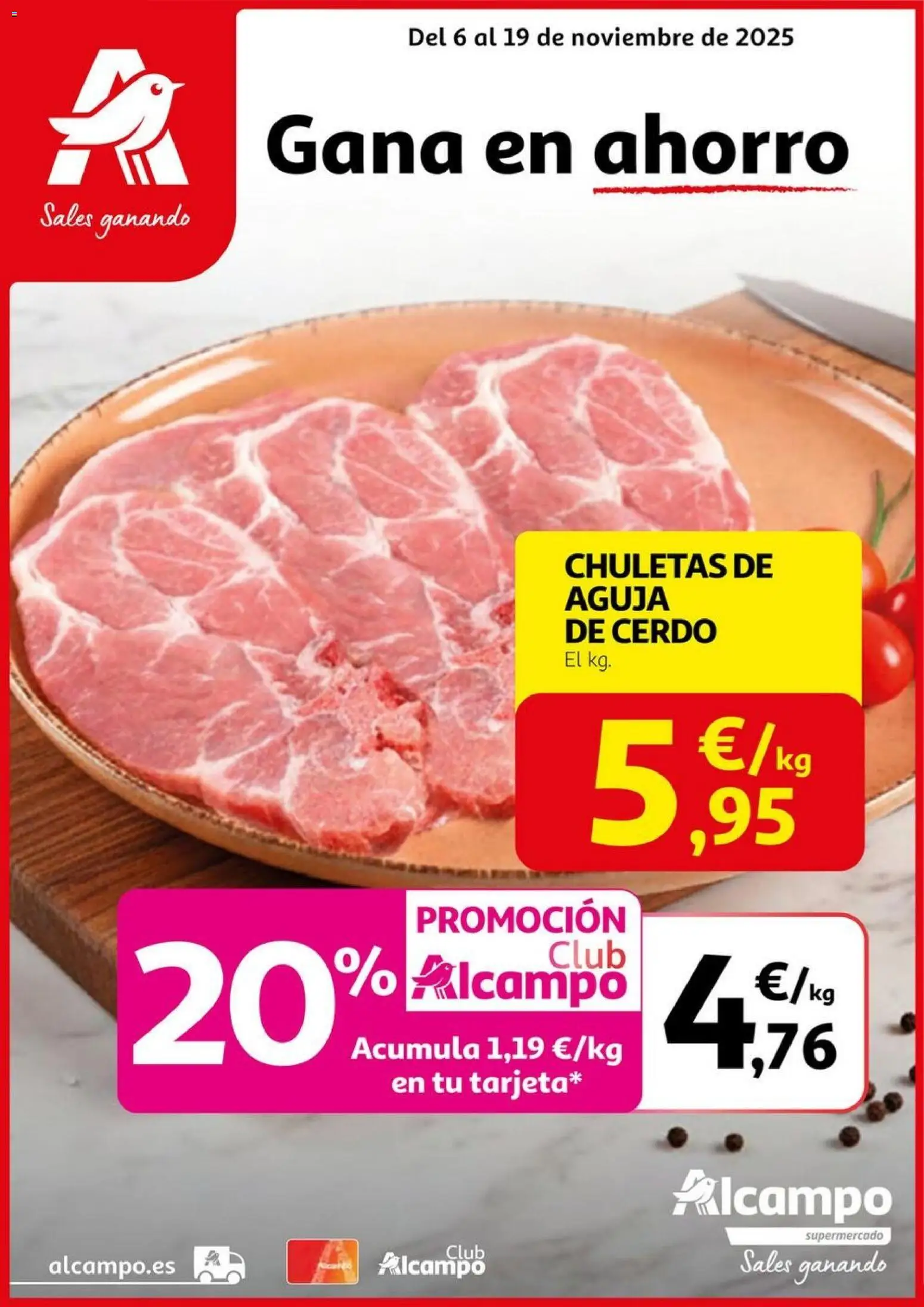 Alcampo - SM Nacional │ válido desde el 06.11.2025 | Página: 1 | Productos: Cerdo