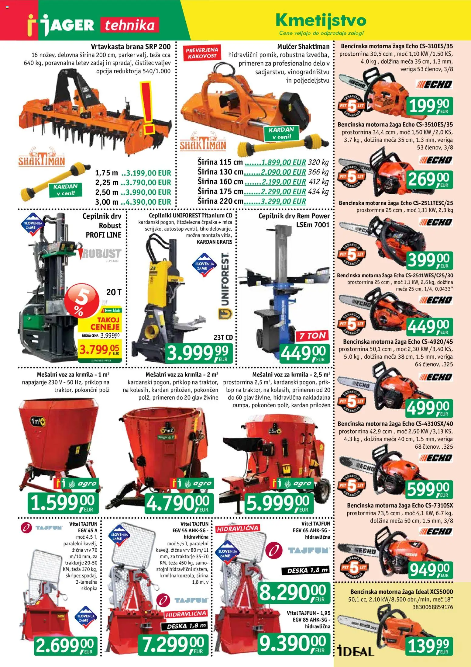 Novi Jager katalog ponudbe – veljaven od 29.10.2025 | Stran: 3 | Izdelki: Črpalka, Teza, Miza, Letev