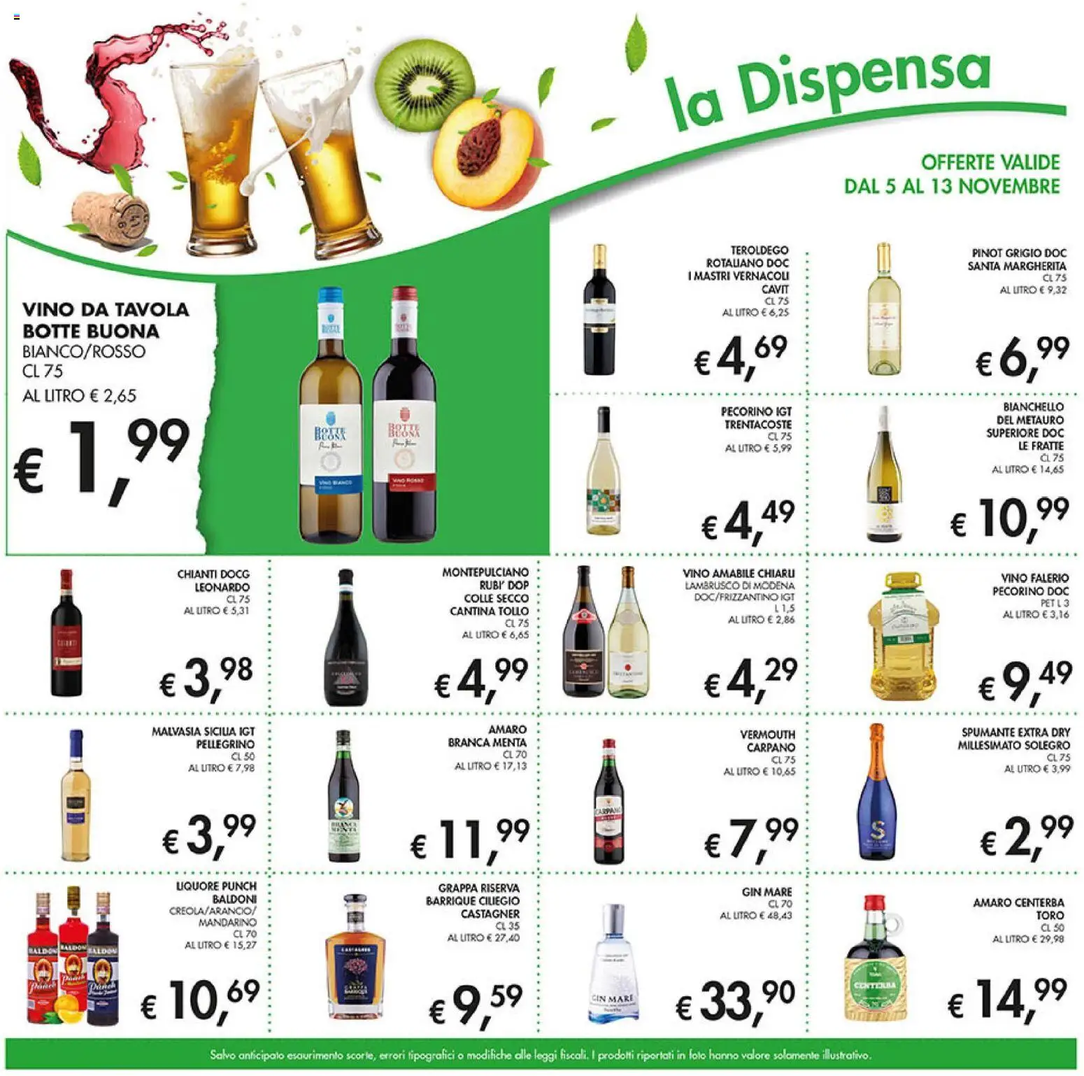 Volantino Coal del 05.11.2025 | Pagina: 17 | Prodotti: Vino, Spumante, Pecorino, Amaro