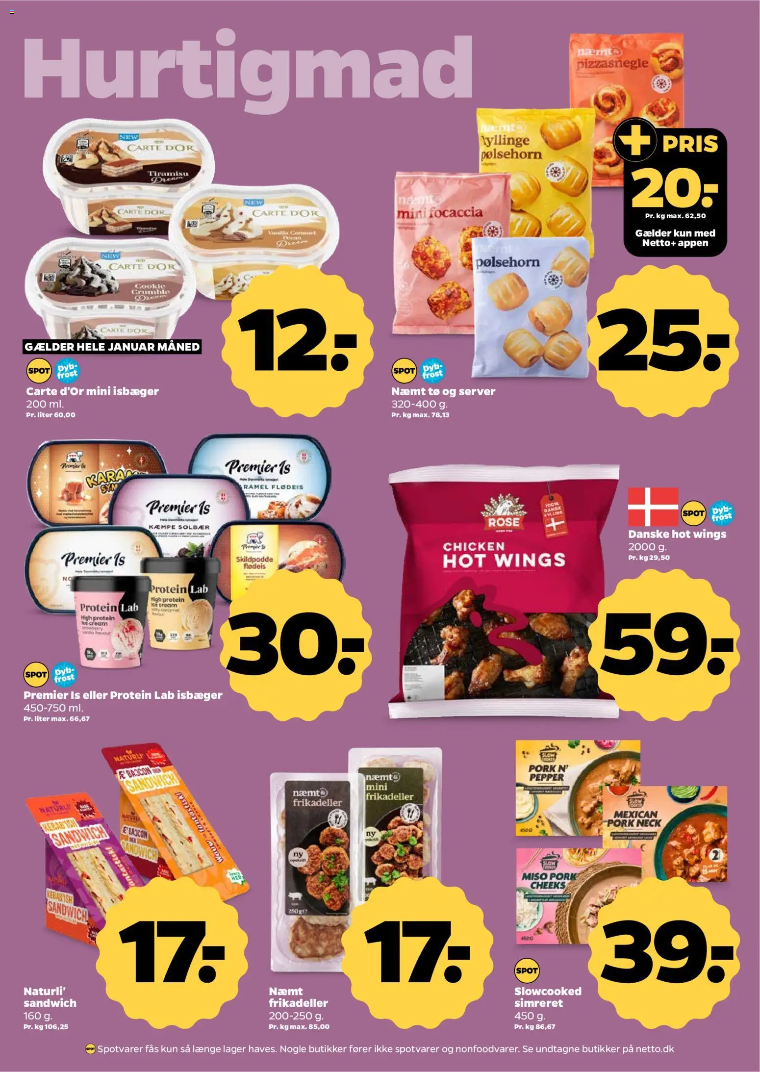 Netto tilbudsavis – gyldig fra 17.01.2026 | Side: 11 | Produkter: Pølsehorn, Flødeis, Frikadeller, Solbær