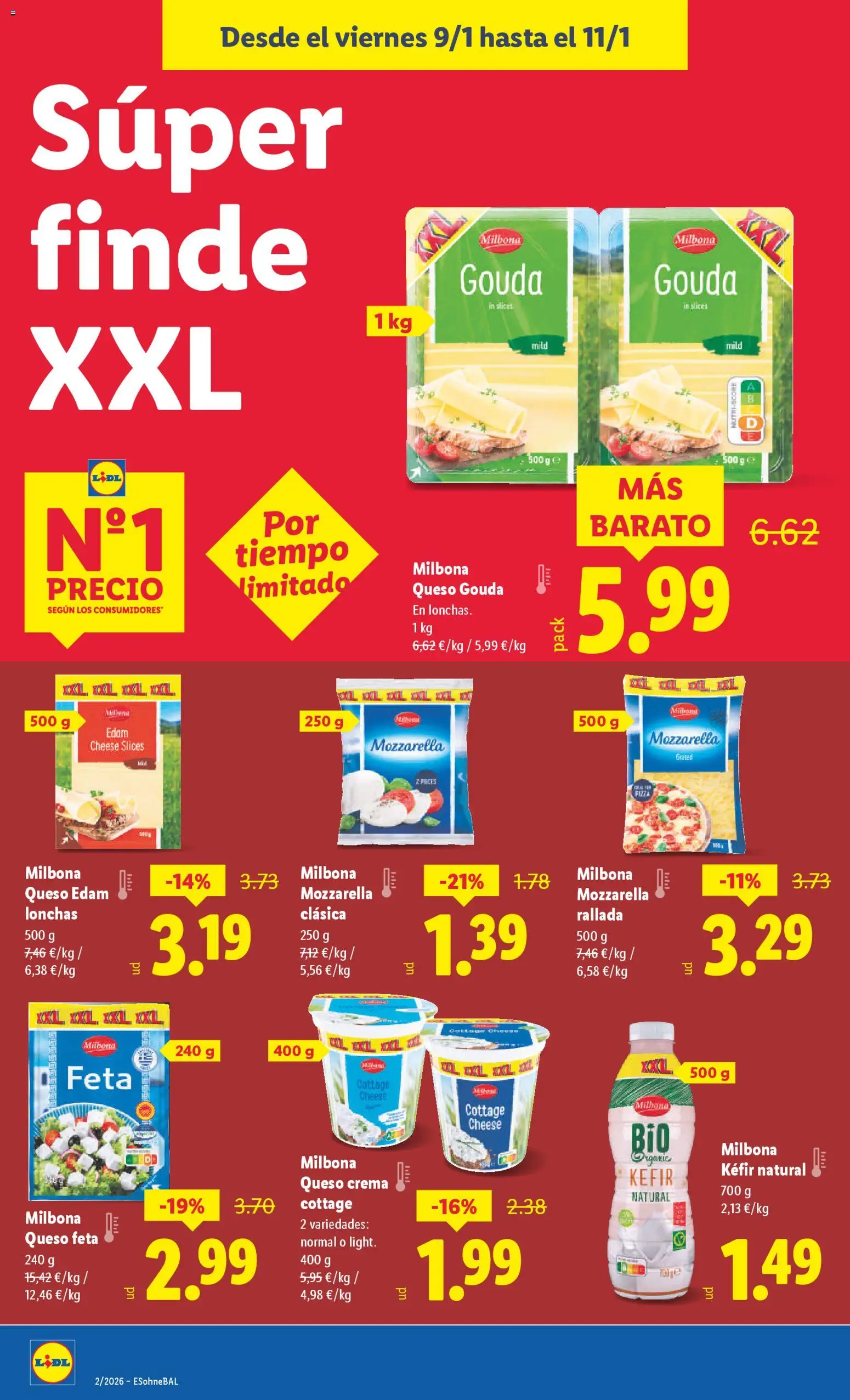 Lidl folleto │ válido desde el 05.01.2026 | Página: 24 | Productos: Queso, Pizza, Crema, Queso Gouda