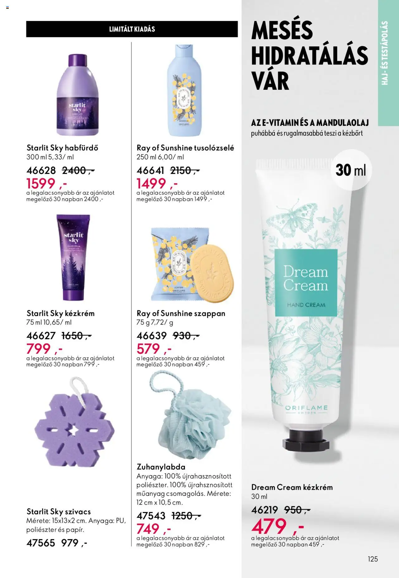 Oriflame akciós ujság - amely érvényes a következő dátumtól: 01.10.2025 | Oldal: 125 | Termékek: Habfürdő, Kézkrém, Szappan