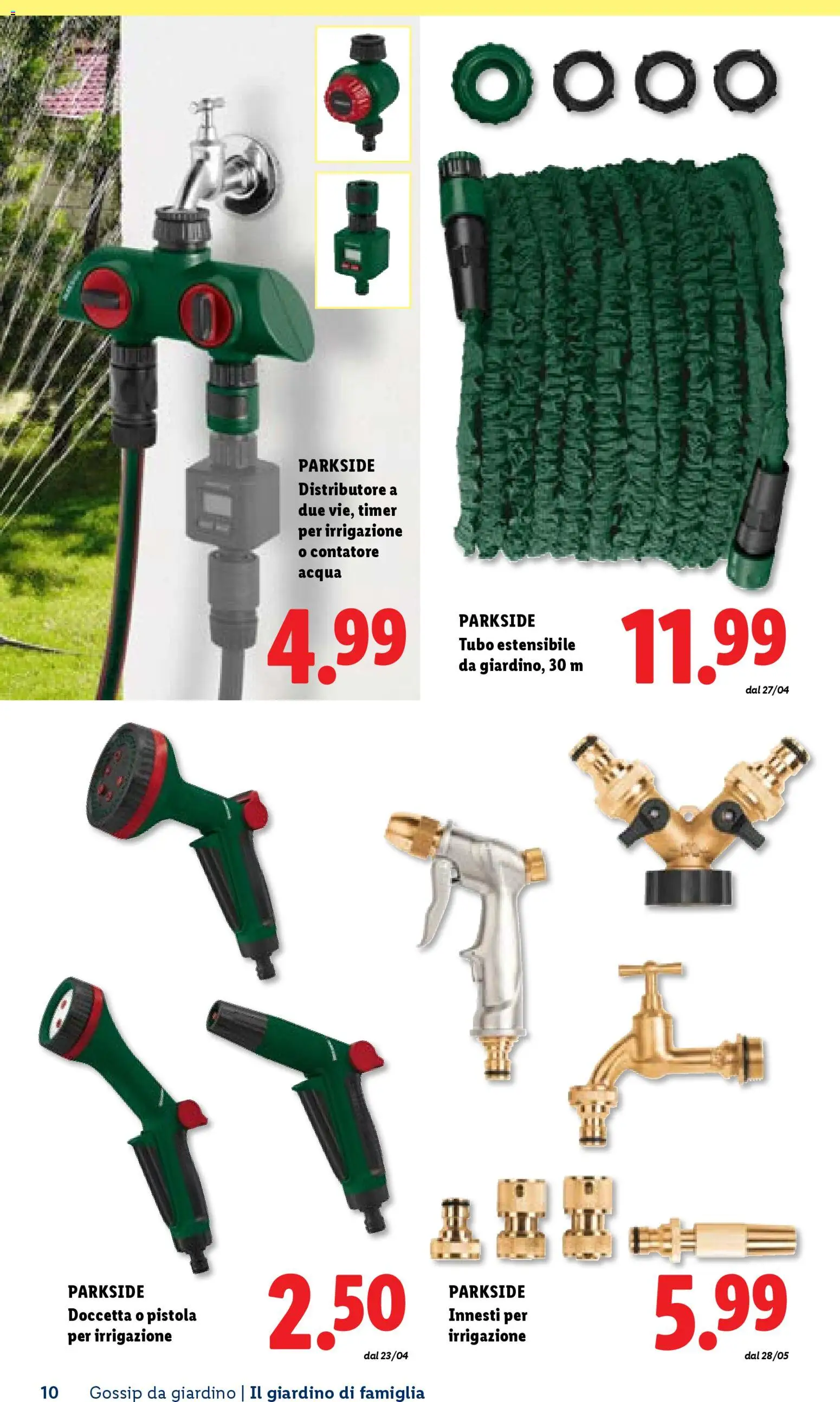 Volantino Lidl del 23.04.2026 | Pagina: 10 | Prodotti: Acqua, Tubo