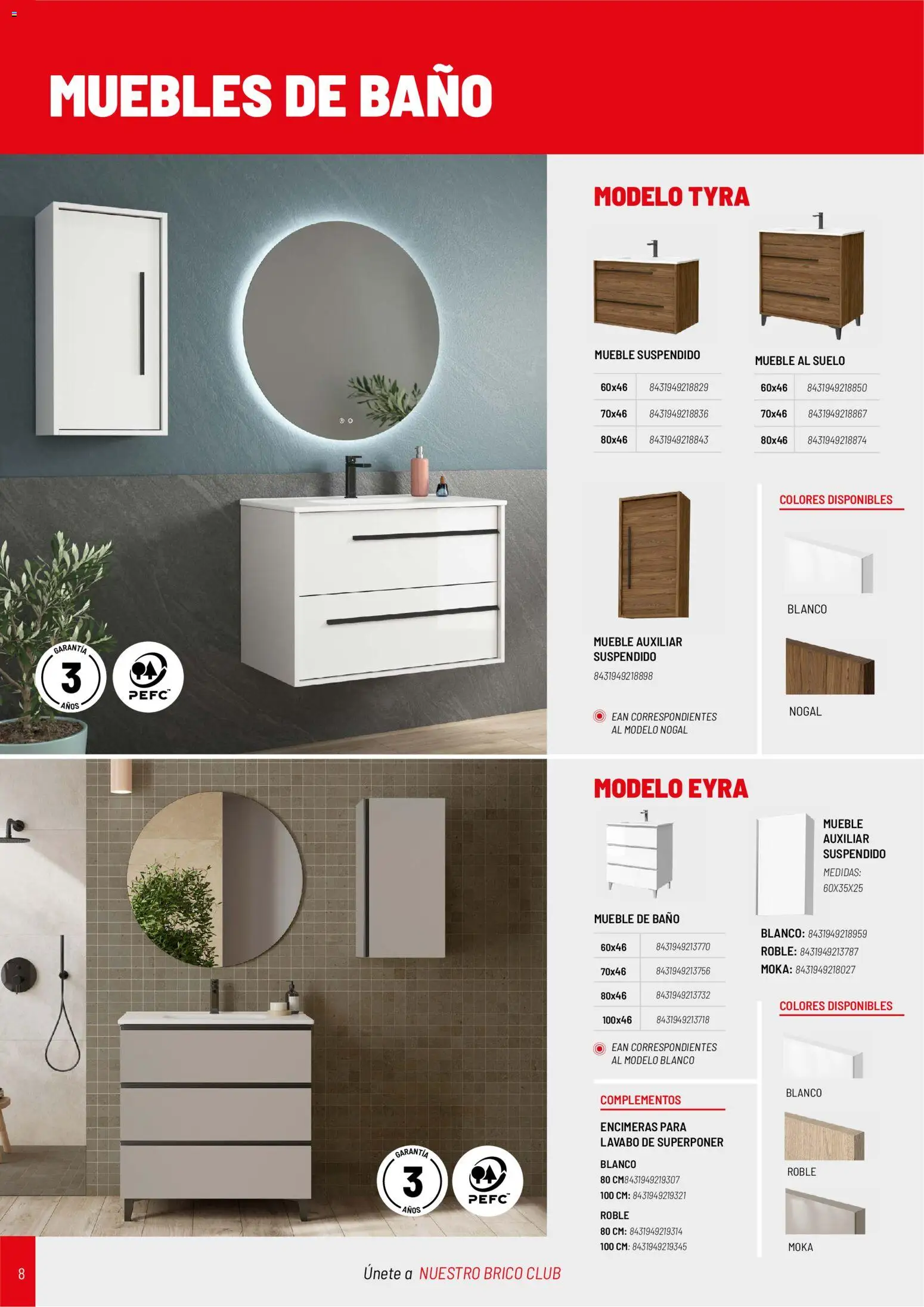 Brico Depôt Baños │ válido desde el 02.03.2026 | Página: 8 | Productos: Muebles, Lavabo, Baño