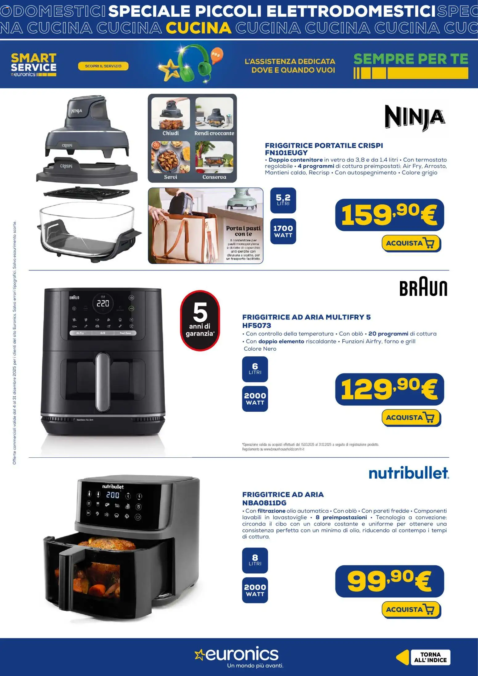 Volantino Euronics del 04.12.2025 | Pagina: 16 | Prodotti: Friggitrice ad aria, Lavastoviglie, Forno, Friggitrice