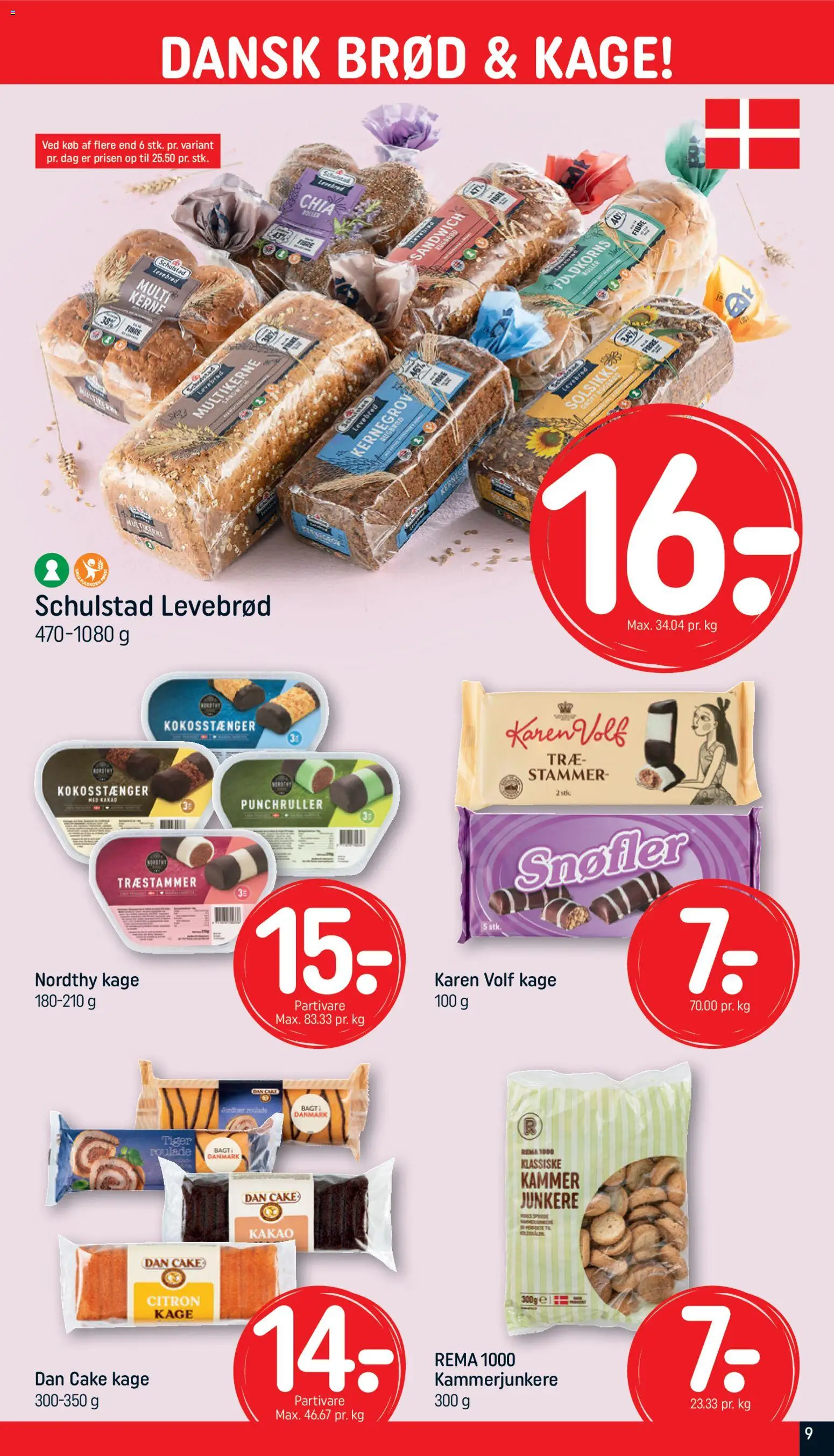 Rema 1000 tilbudsavis – gyldig fra 19.04.2026 | Side: 9 | Produkter: Brød, Roulade, Kakao