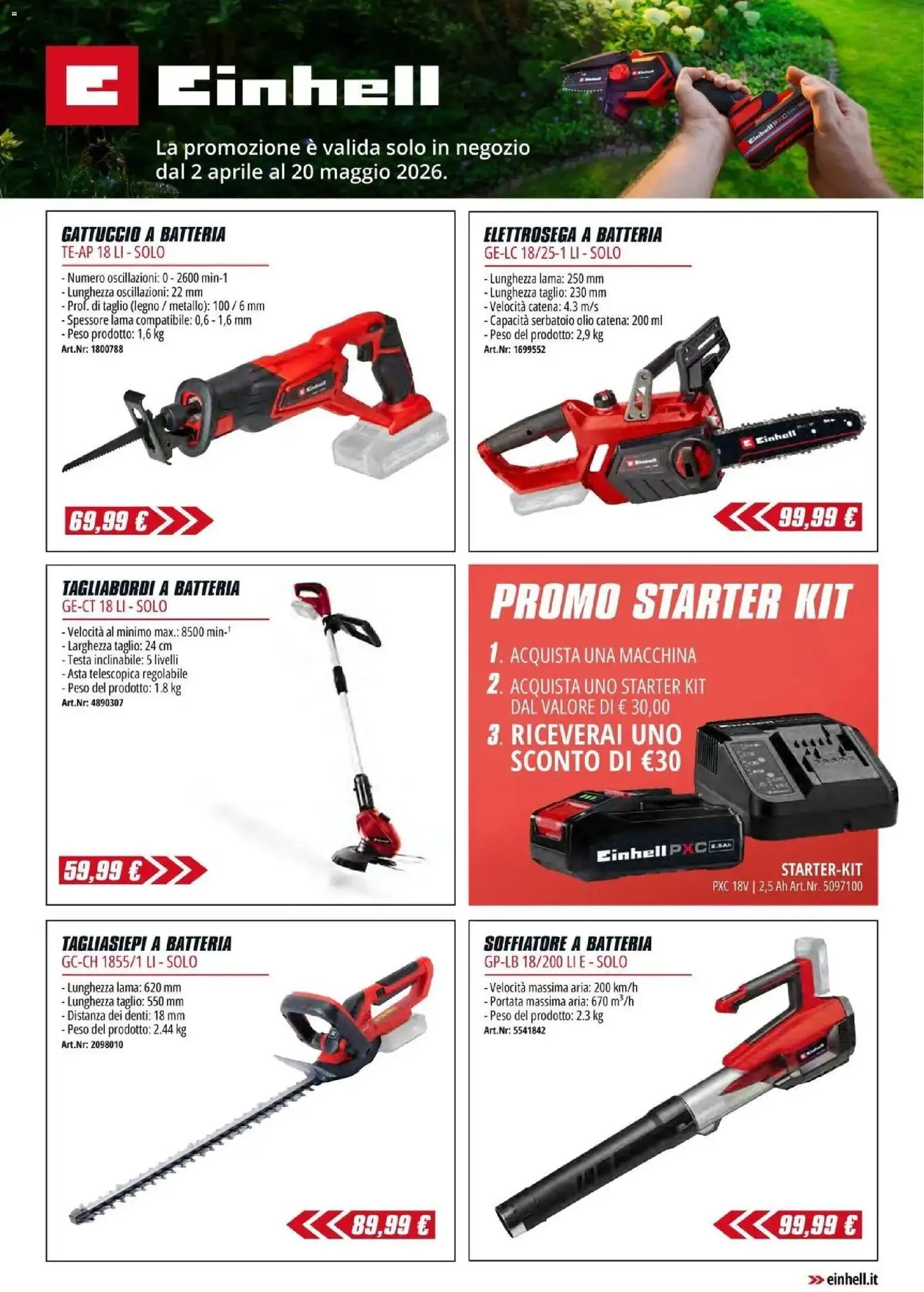 Volantino OBI del 03.04.2026 | Pagina: 13 | Prodotti: Olio, Tagliasiepi, Batteria