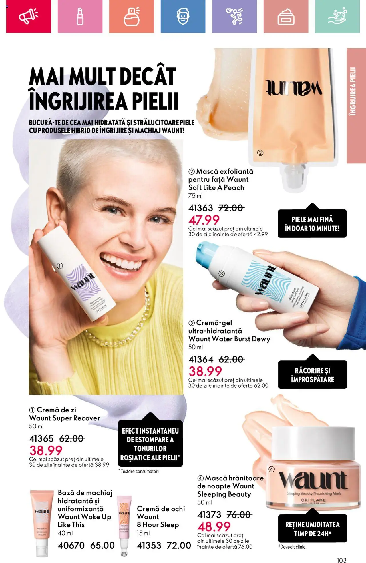 Oriflame catalog 11 2025 – valabil de la 27.07.2025 | Pagină: 103 | Produse: Bază de machiaj, Cremă de zi, Machiaj, Cremă