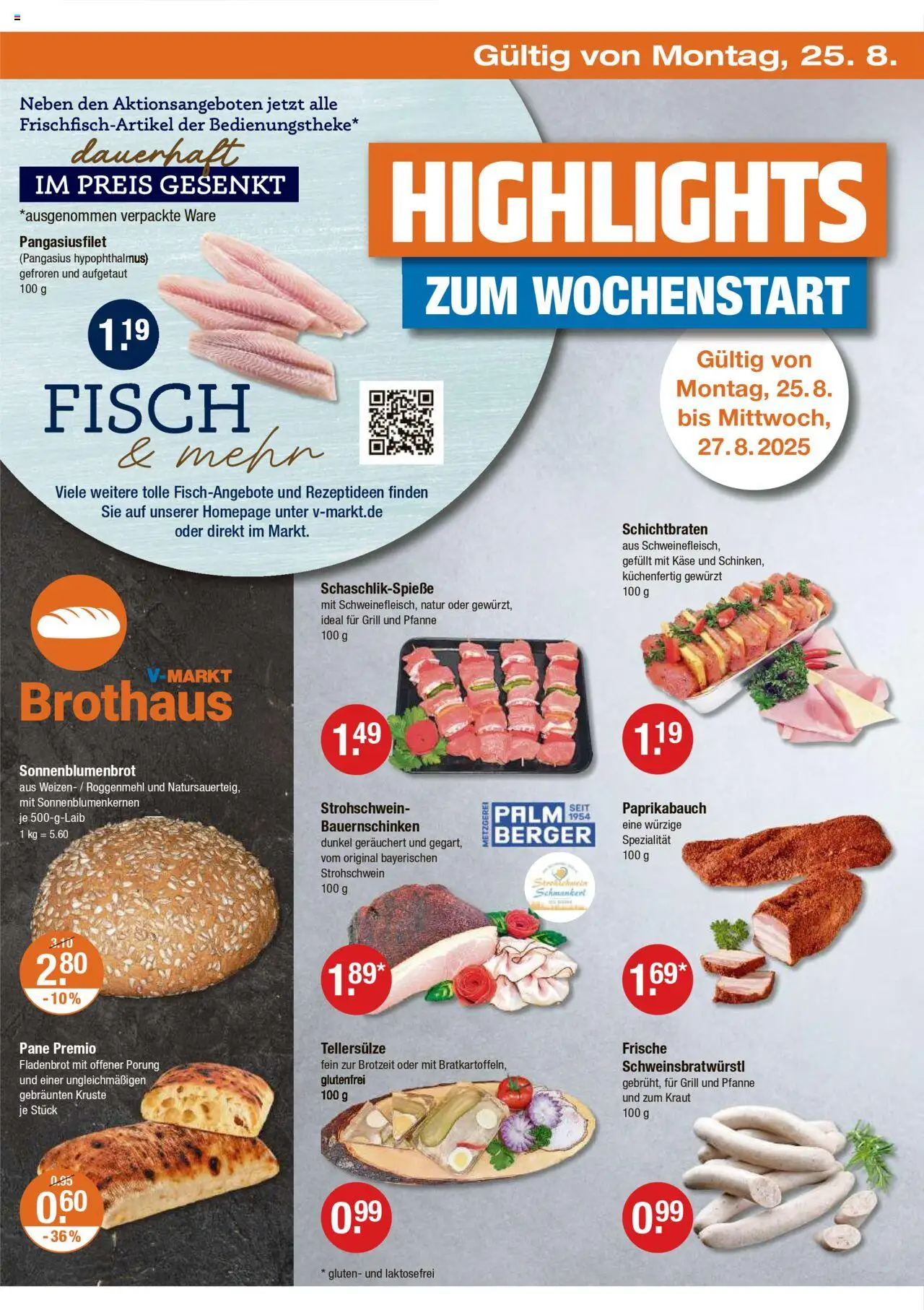 V-Markt - M&#252;nchen - gültig ab dem 21.08.2025 | Seite: 18 | Produkte: Grill, Käse, Pane, Fisch