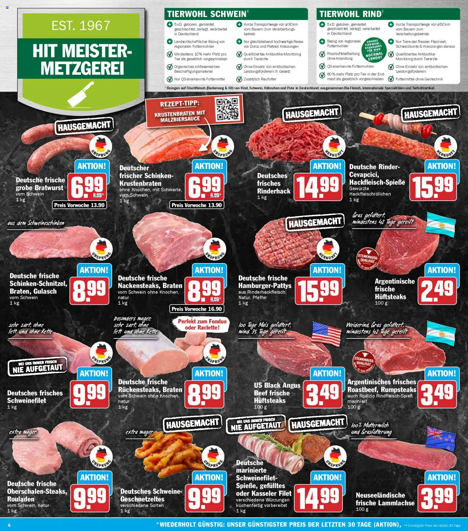 HIT Berlin  – gültig ab 29.12.2025 | Seite: 6 | Produkte: Schweinefilet, Gulasch, Schinken, Raclette