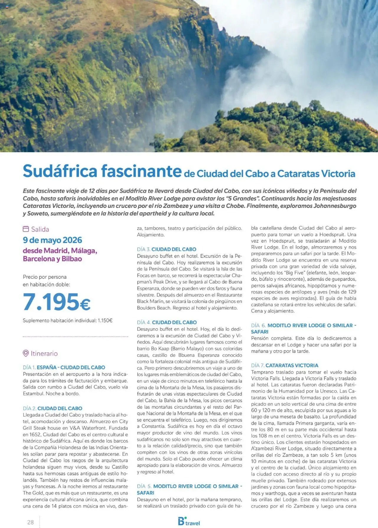 B the travel brand Viajeros Expertos Internacional 2026 │ válido desde el 03.10.2025 | Página: 28 | Productos: Colonia, Vino, Té