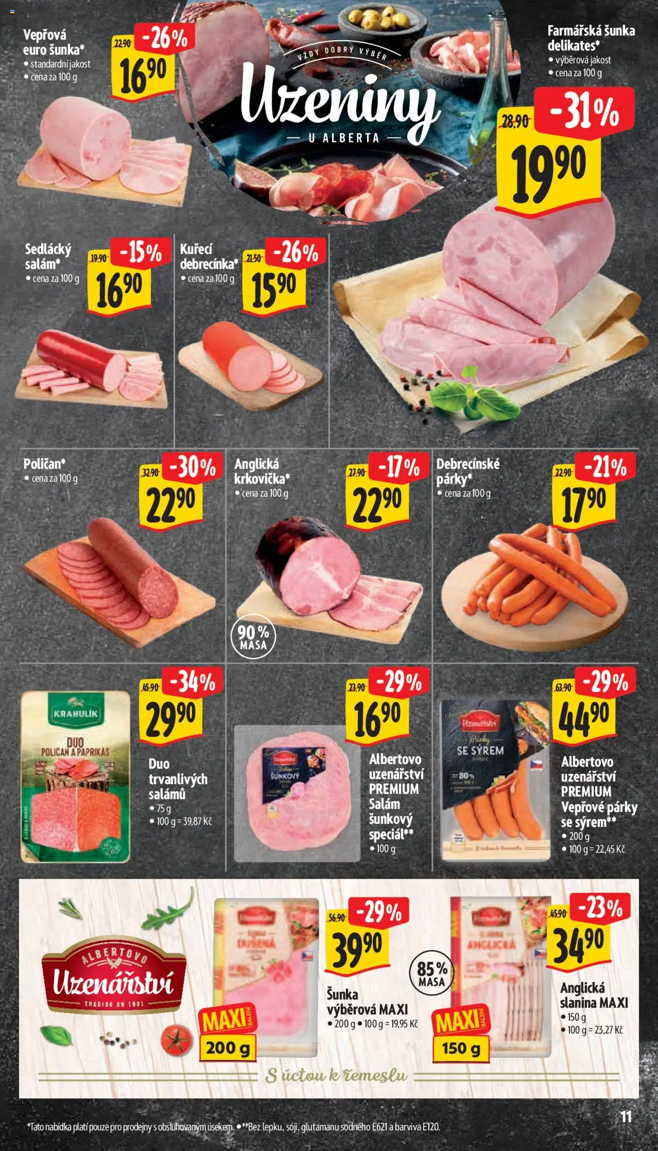 Albert leták - Supermarket od 17.09.2025 | Strana: 17 | Produkty: Salám, Párky, Uzeniny, Slanina