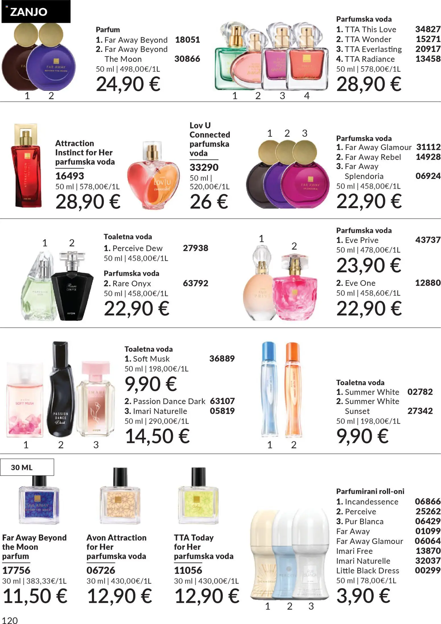 Novi Avon katalog ponudbe – veljaven od 01.10.2025 | Stran: 120 | Izdelki: Parfum, Voda, Toaletna voda, Parfumska voda