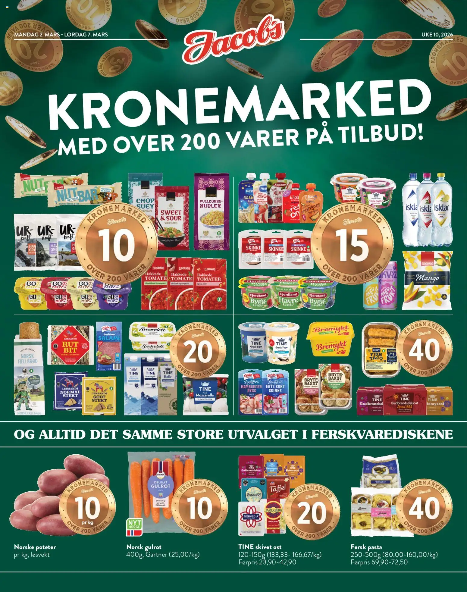 {H1} | Side: 1 | Produkter: Ost, Tomater, Poteter, Dekorsten