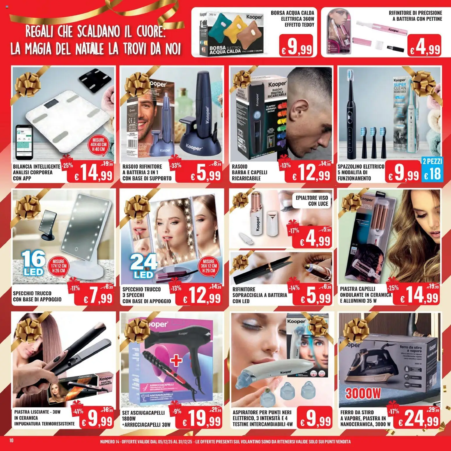 Volantino Satur del 05.12.2025 | Pagina: 10 | Prodotti: Acqua, Bilancia, Alluminio, Specchio