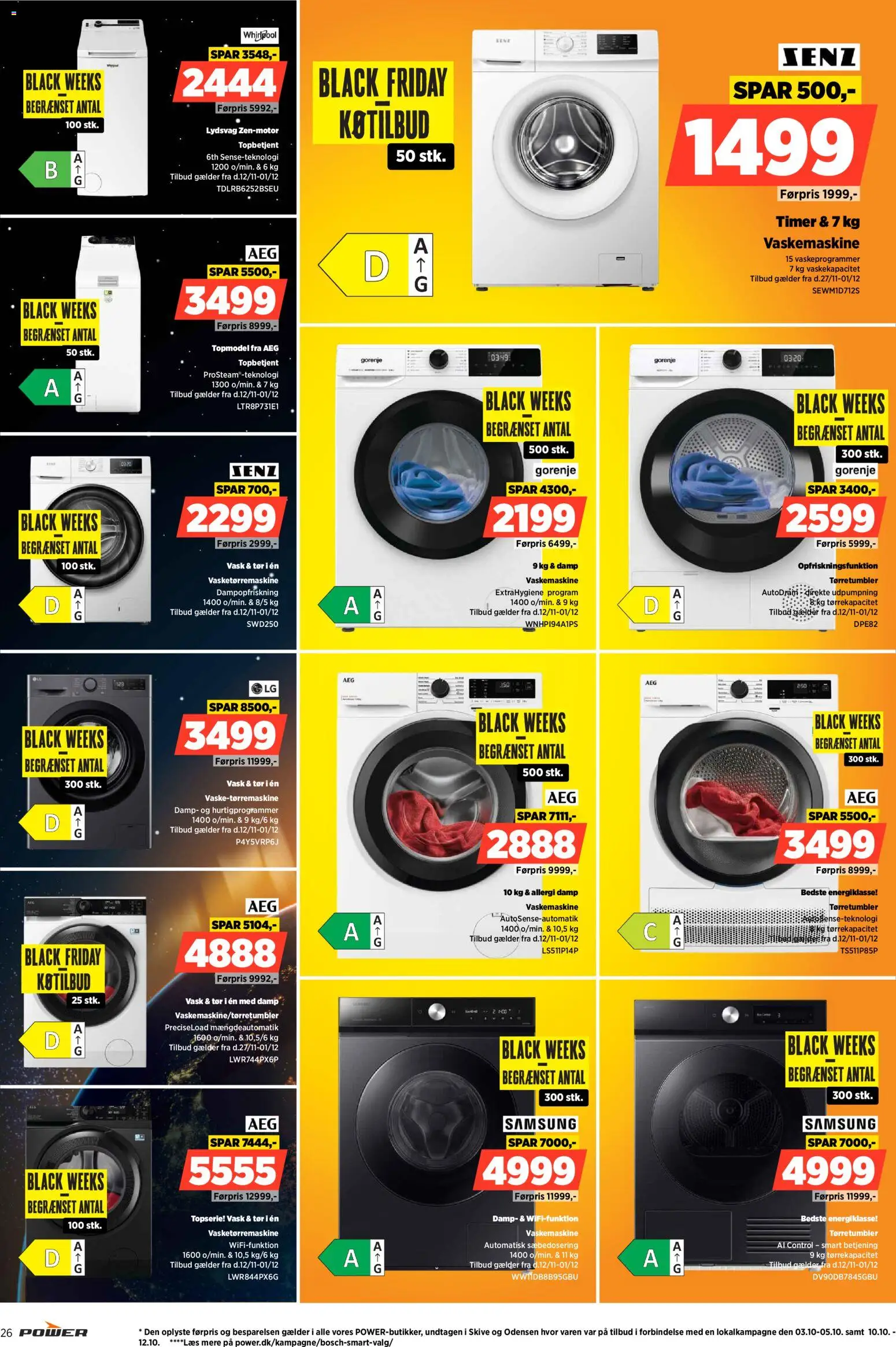 Power tilbudsavis – gyldig fra 28.11.2025 | Side: 26 | Produkter: Æg, Vaskemaskine, Tørretumbler