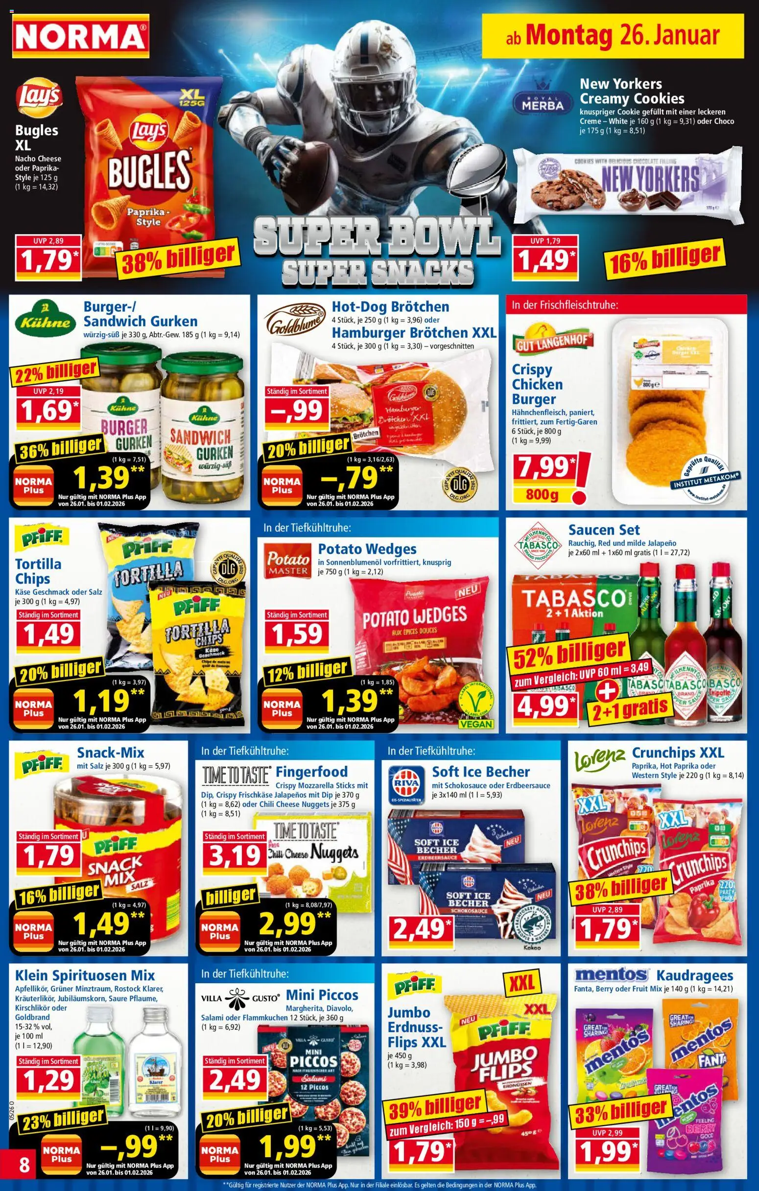 Norma Prospekt 	 – gültig ab 26.01.2026 | Seite: 8 | Produkte: Fanta, Mozzarella, Creme, Frischkase