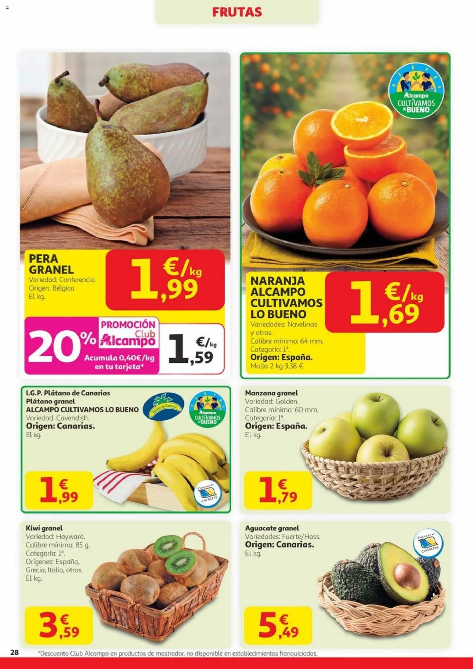 Alcampo - Canarias │ válido desde el 20.11.2025 | Página: 28 | Productos: Kiwi, Manzana