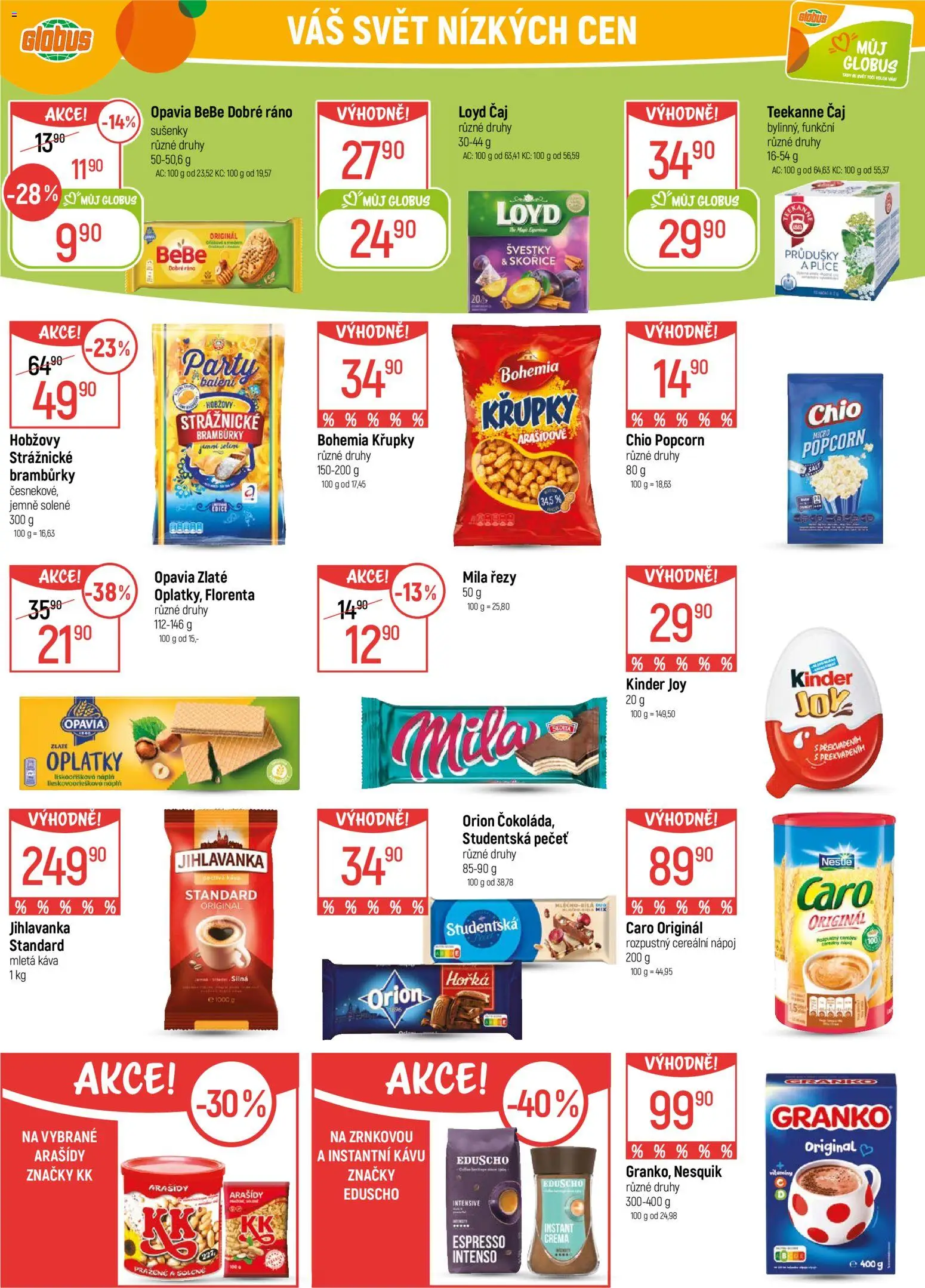 Globus leták - Karlovy Vary od 26.11.2025 | Strana: 23 | Produkty: Globus, Káva, Čaj, Studentská pečeť