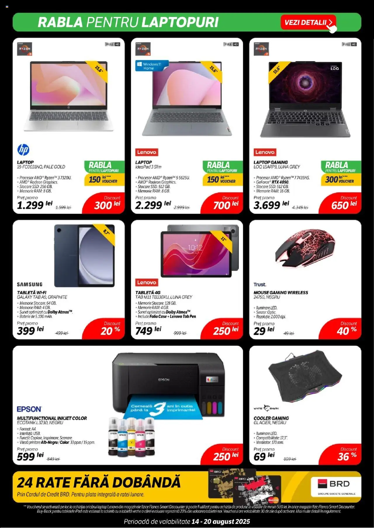 Catalog Flanco – valabil de la 14.08.2025 | Pagină: 15 | Produse: Laptop, Memorie, Mouse, Baterie