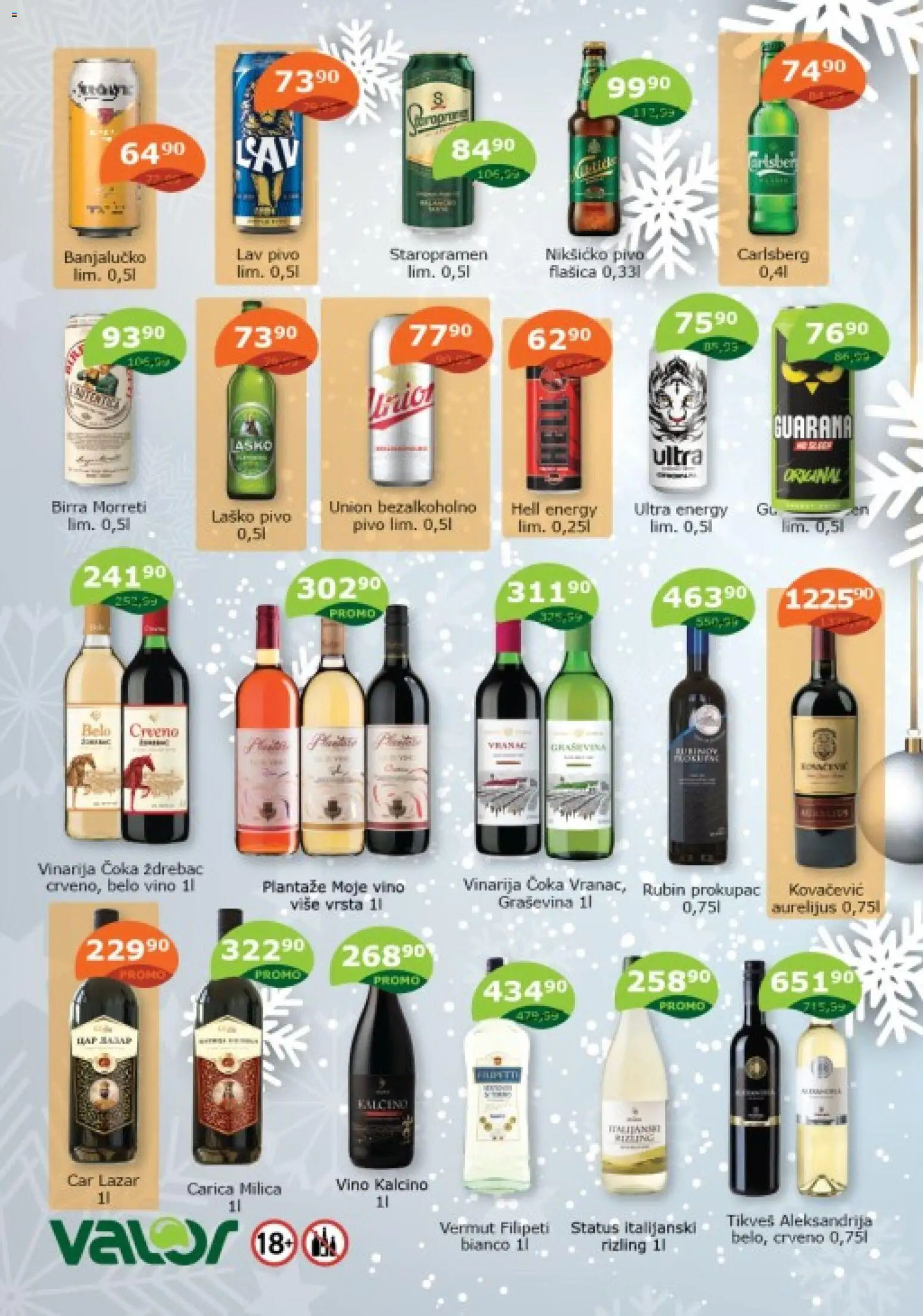Valor katalog - važi od 16.01.2026 | Strana: 4 | Proizvode: Hell, Graševina, Belo vino, Guarana