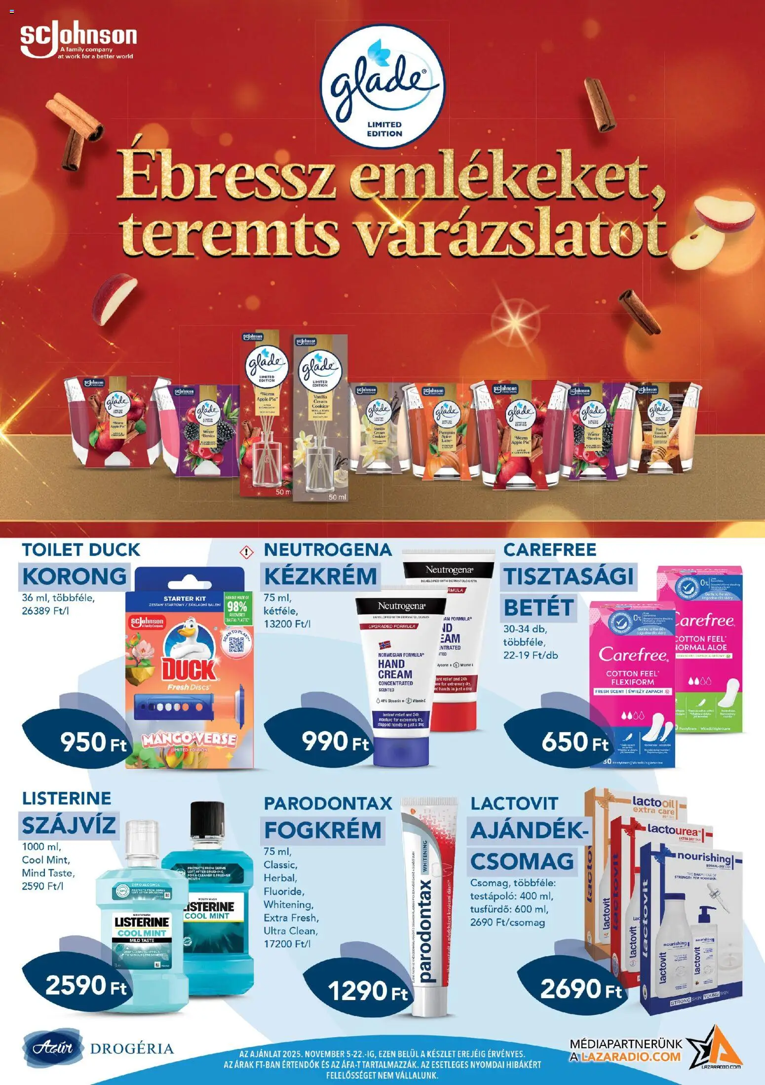 Azur akciós ujság - amely érvényes a következő dátumtól: 05.11.2025 | Oldal: 5 | Termékek: Testápoló, Tusfürdő, Fogkrém, Mangó