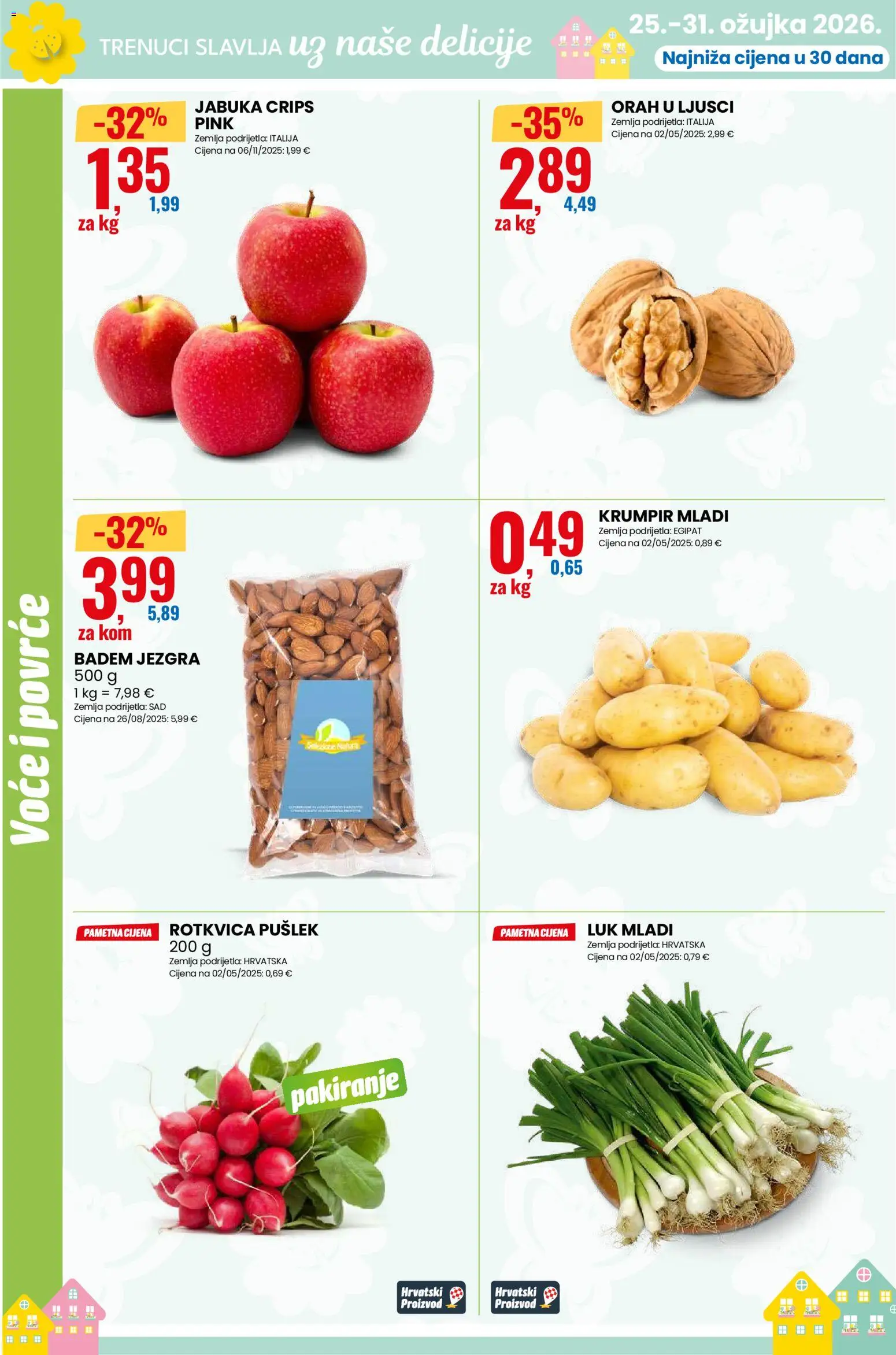 Eurospin katalog | vrijedi od 25.03.2026 | Stranica: 2 | Proizvodi: Voće, Badem, Jabuka, Orah