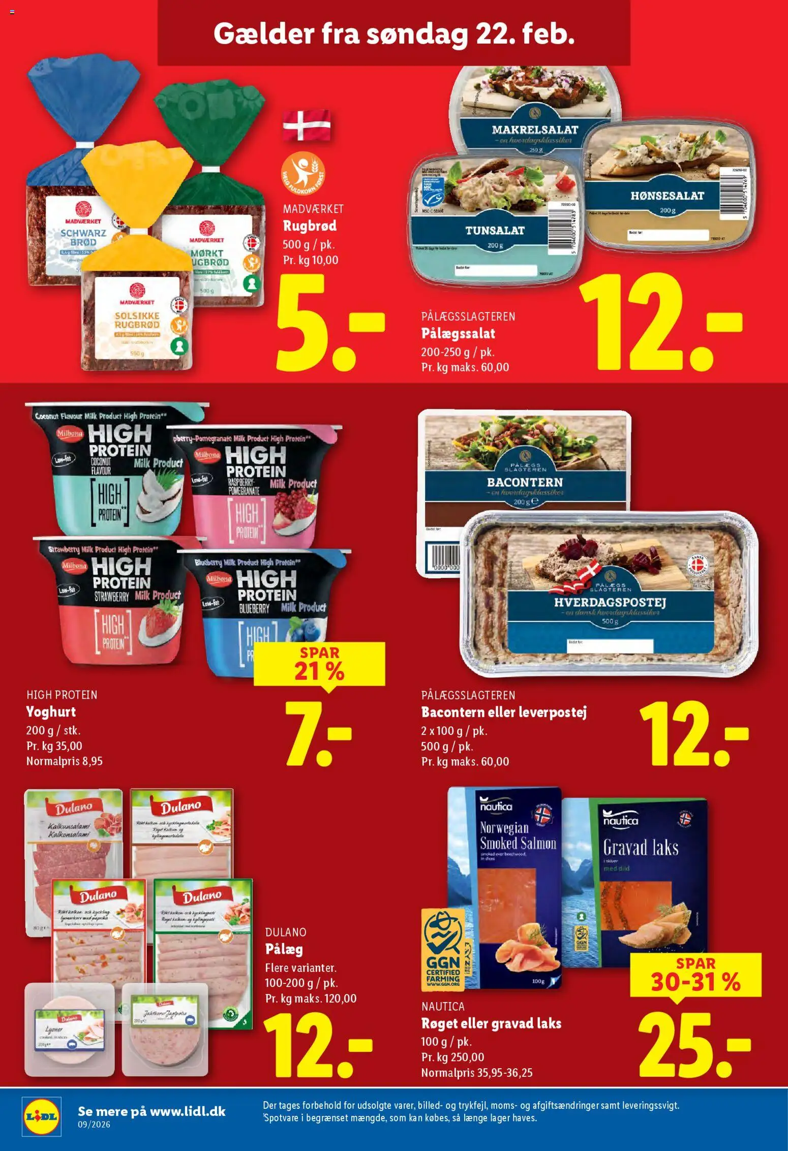 Lidl tilbudsavis – gyldig fra 22.02.2026 | Side: 5 | Produkter: Yoghurt, Brød, Dild, Pålæg