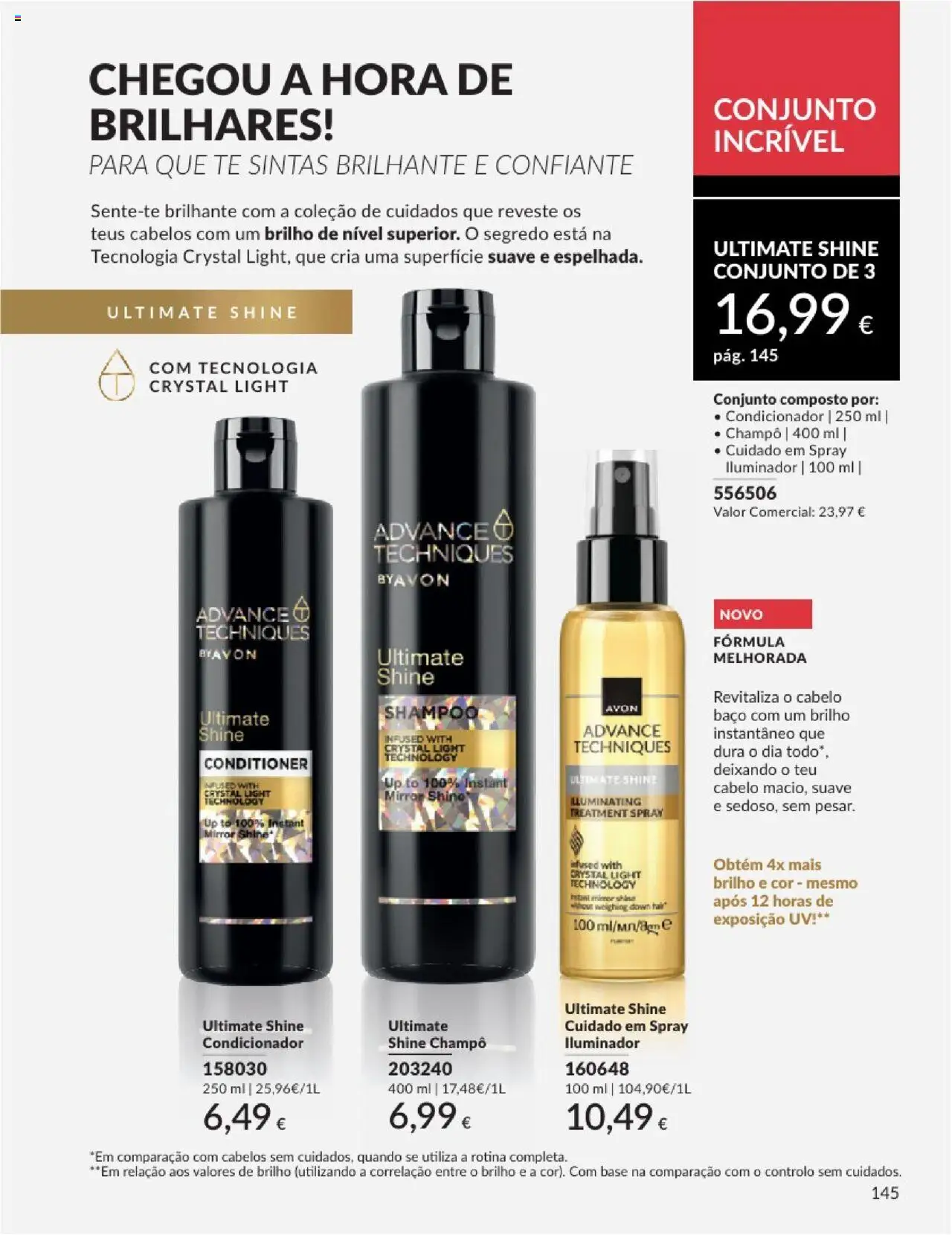 Catálogo Avon Campanha 8 │ válido de 01.08.2025 | Página: 145 | Produtos: Iluminador, Shampoo, Condicionador, Base