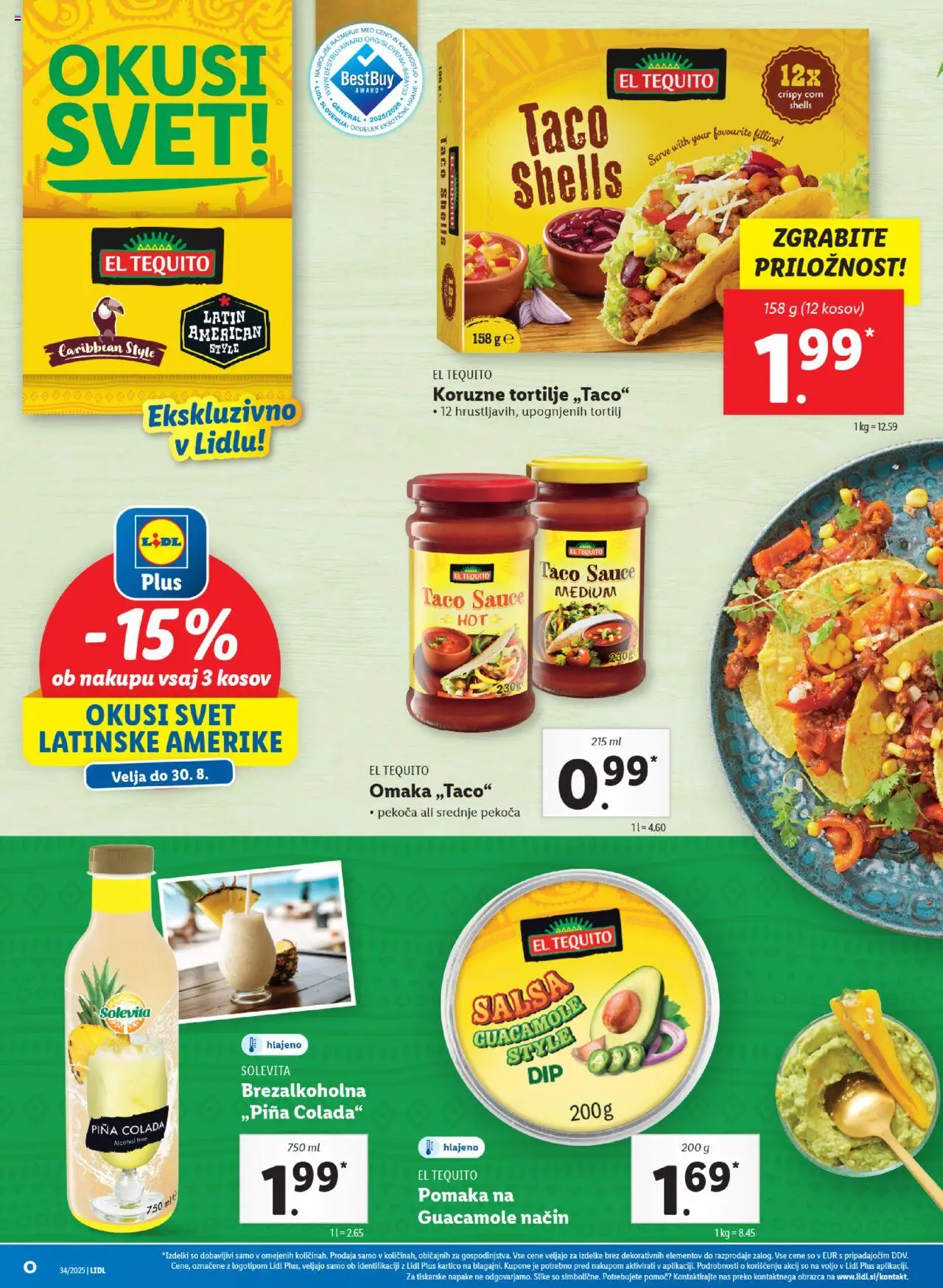 Lidl katalog │ velja od 21.08.2025 | Stran: 44 | Izdelki: Tortilje, Omaka
