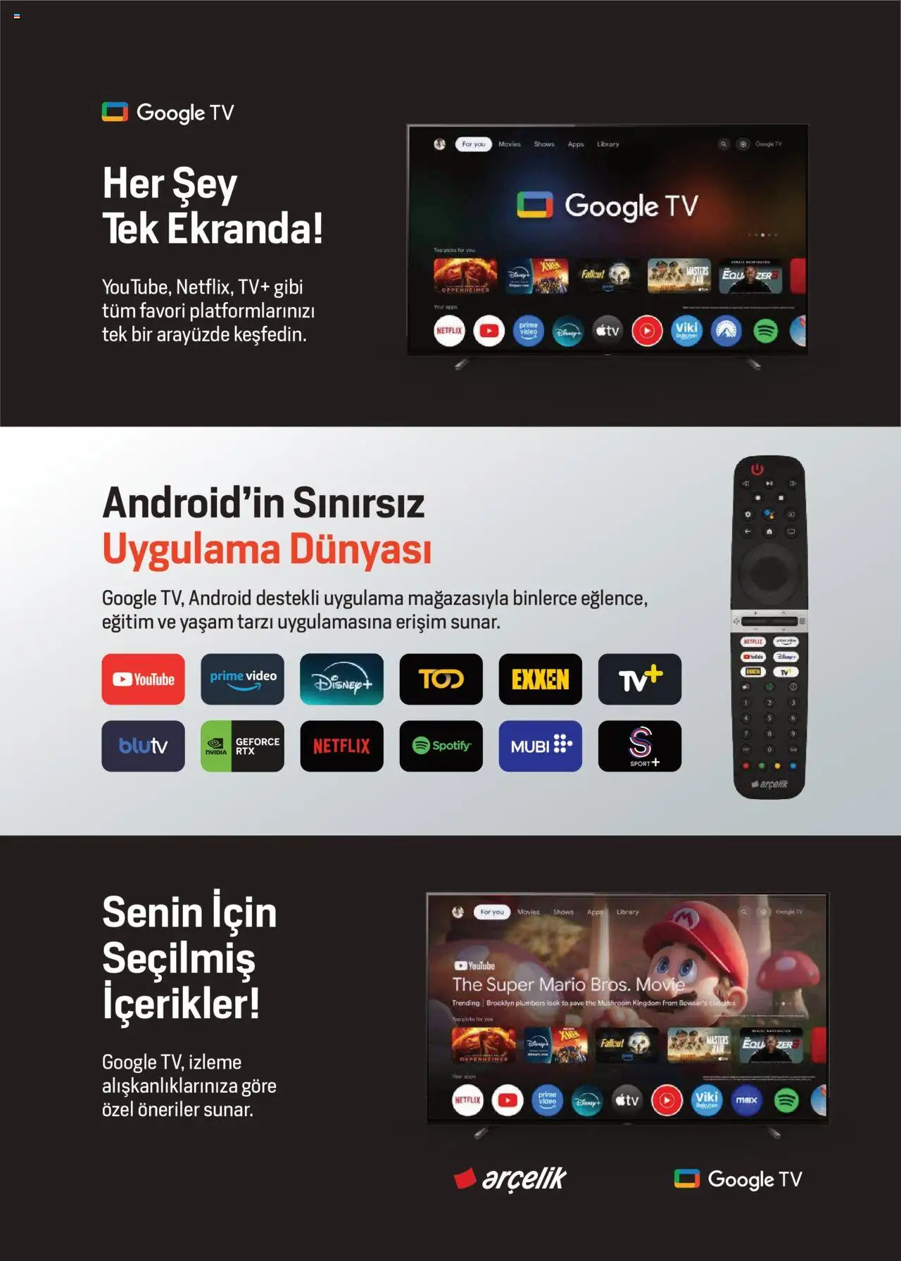 Arçelik Katalog - 16.09.2025 tarihinden itibaren geçerlidir | Sayfa: 65 | Ürünler: TV, Video