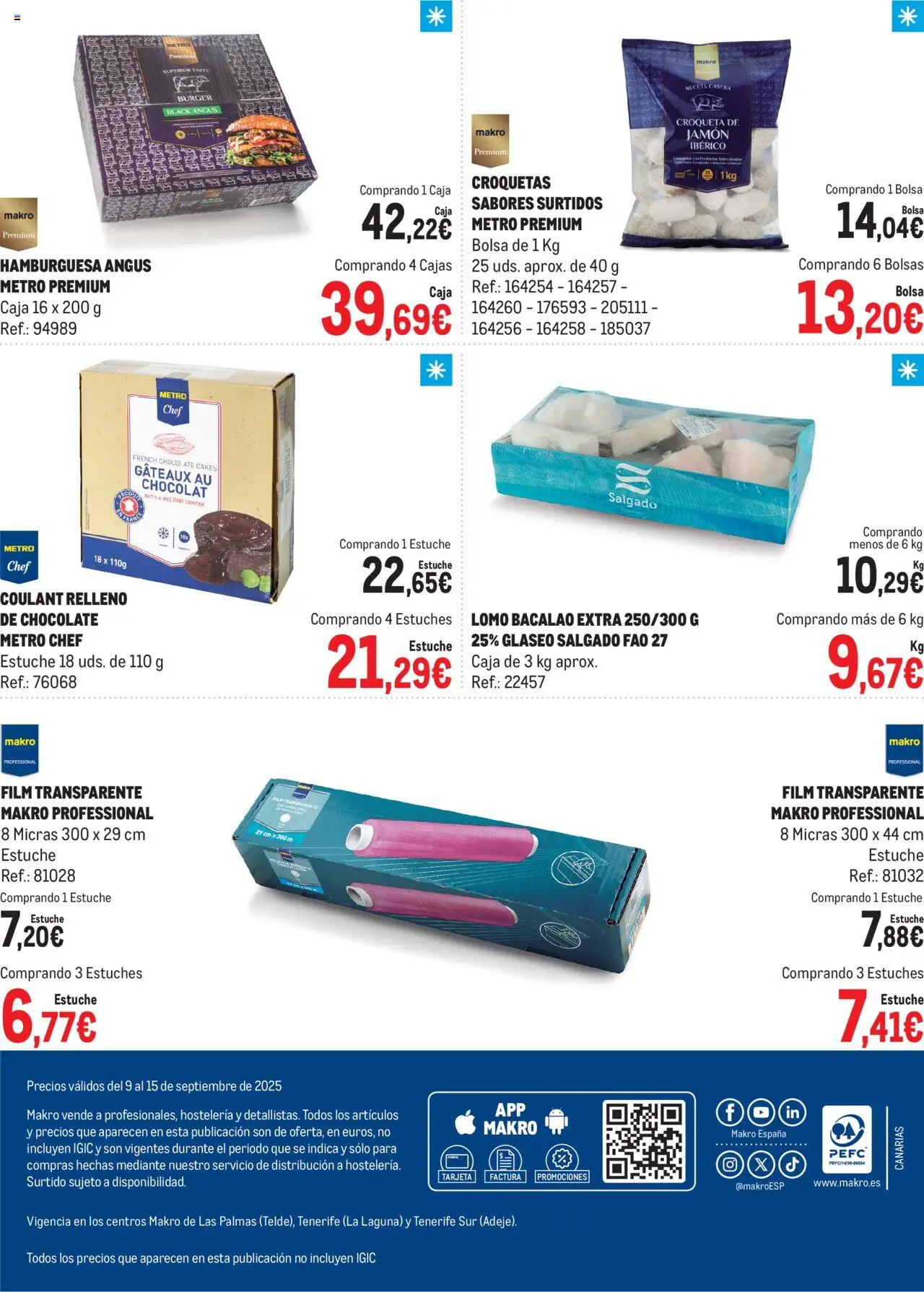 Makro - Imprescindibles Canarias │ válido desde el 09.09.2025 | Página: 4 | Productos: Chocolate, Jamón, Bolsa, Σοκολατούχο γάλα