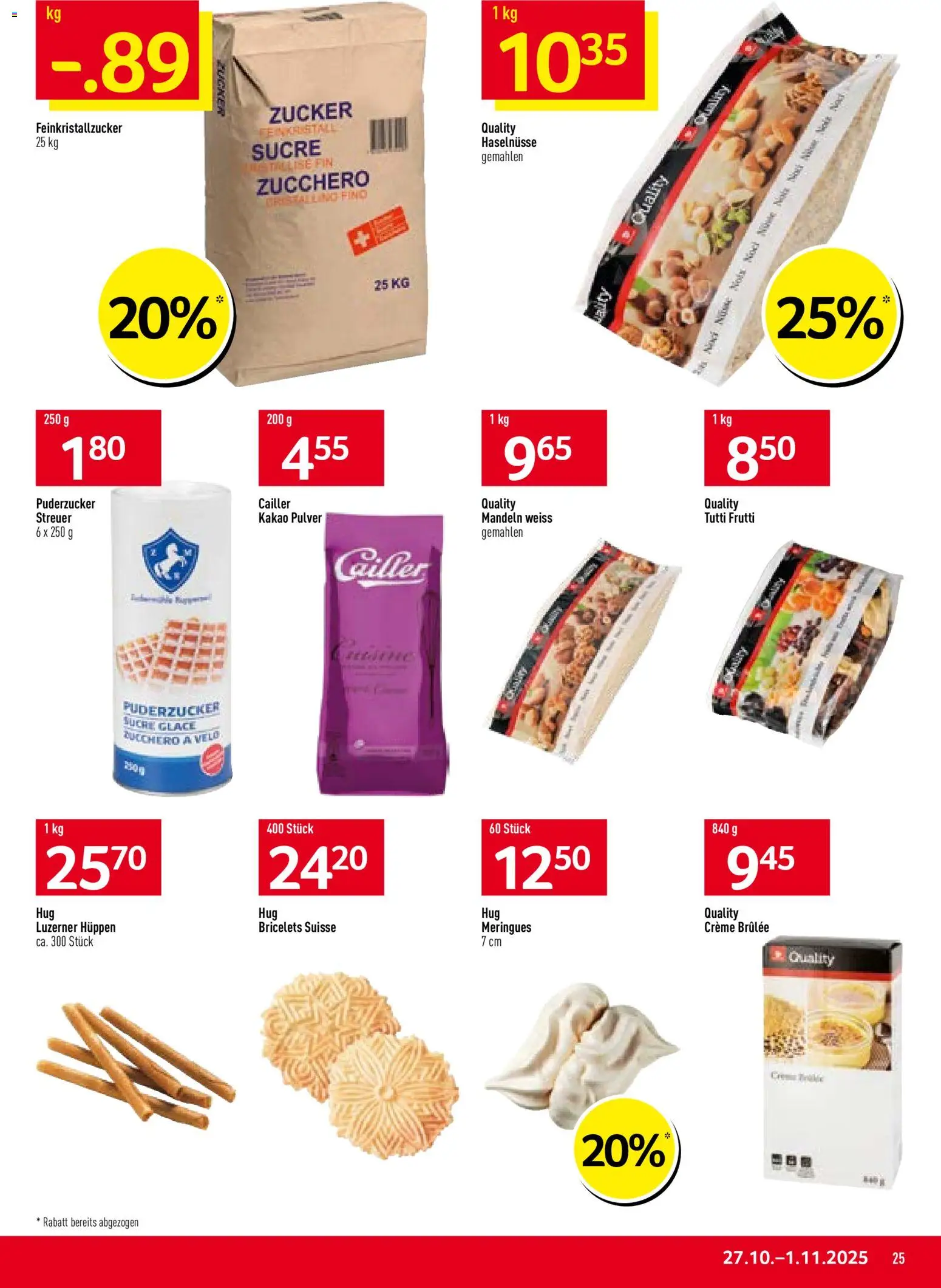 Prodega Aktionen – gültig ab 27.10.2025 | Seite: 25 | Produkte: Pulver, Glace, Zucker, Creme