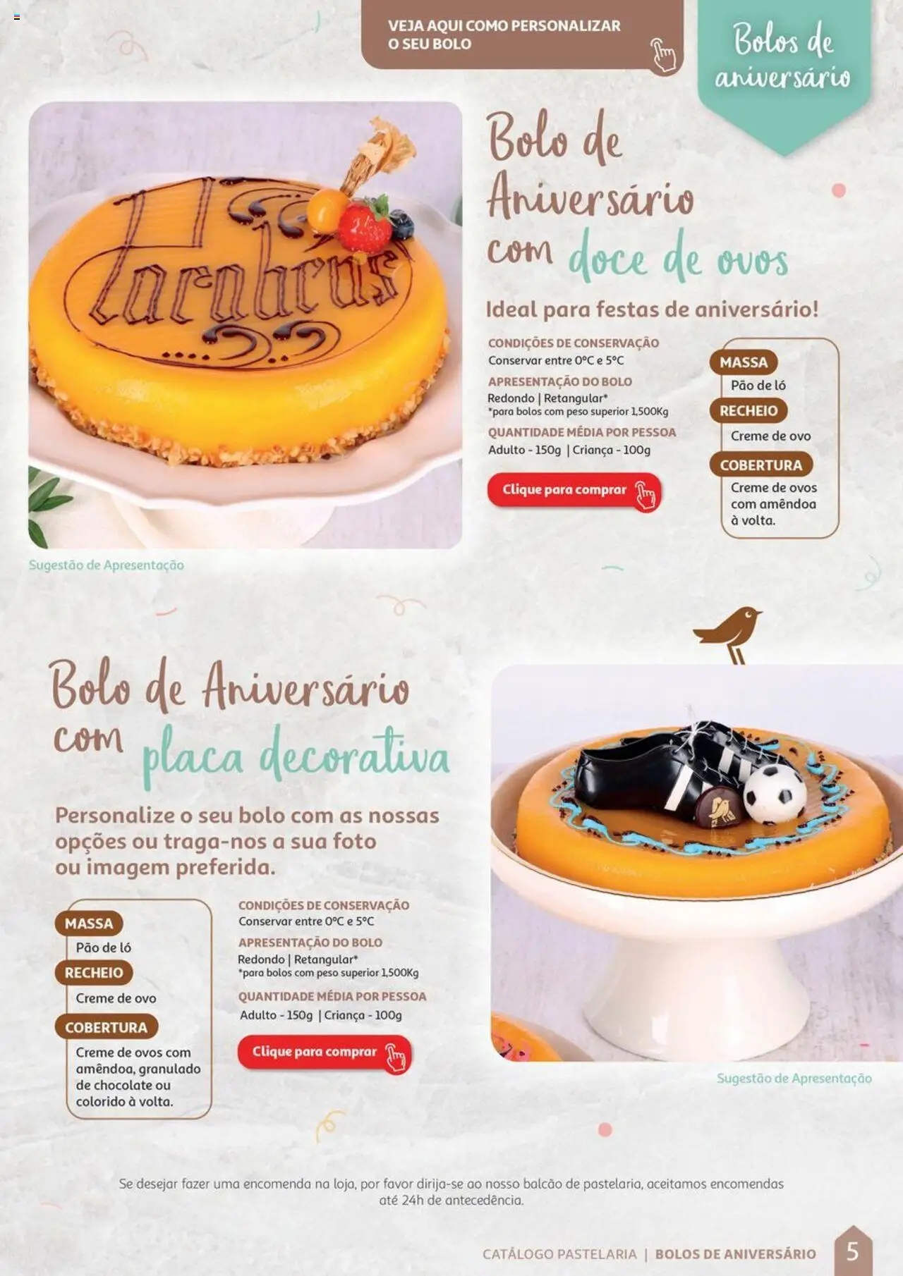 Auchan Catálogo de Pastelaria │ válido de 08.04.2024 | Página: 5 | Produtos: Pão, Chocolate, Massa, Creme