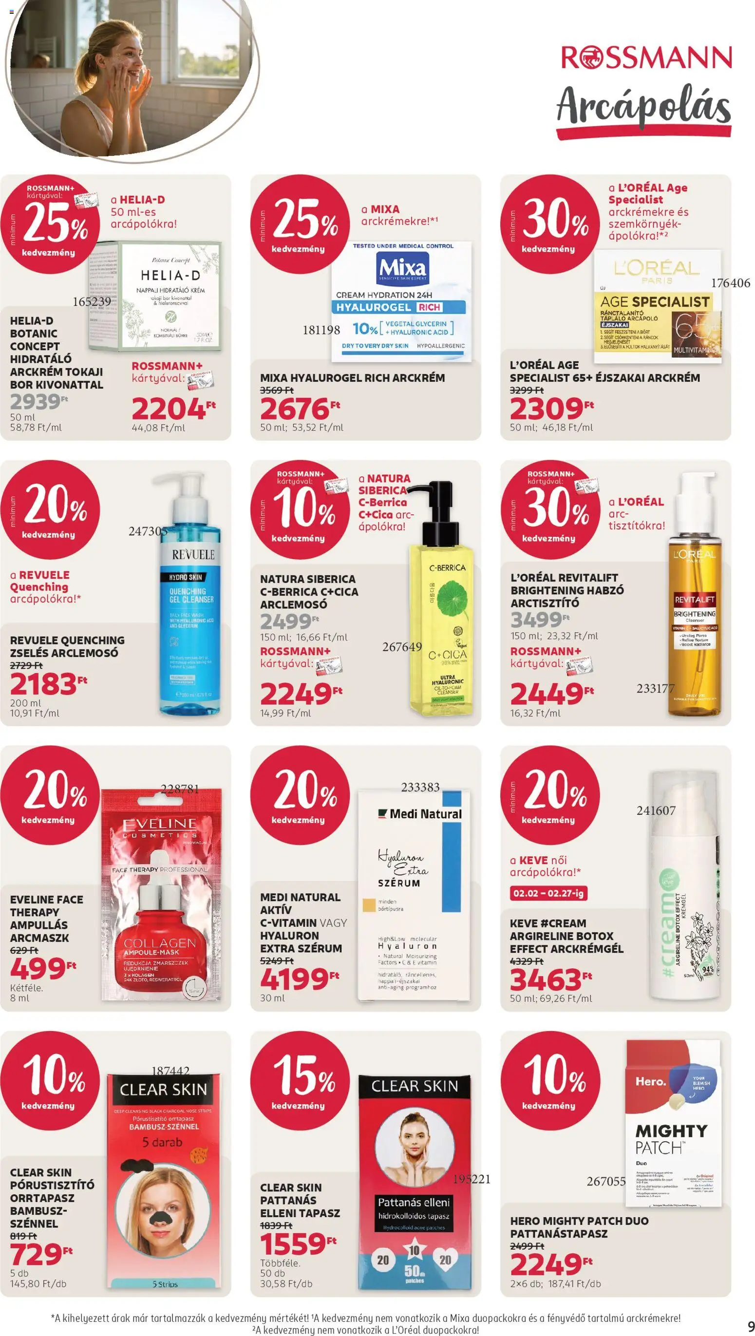 Rossmann akciós ujság - amely érvényes a következő dátumtól: 02.02.2026 | Oldal: 11 | Termékek: E vitamin, Arckrém, Bor, Fényvédő
