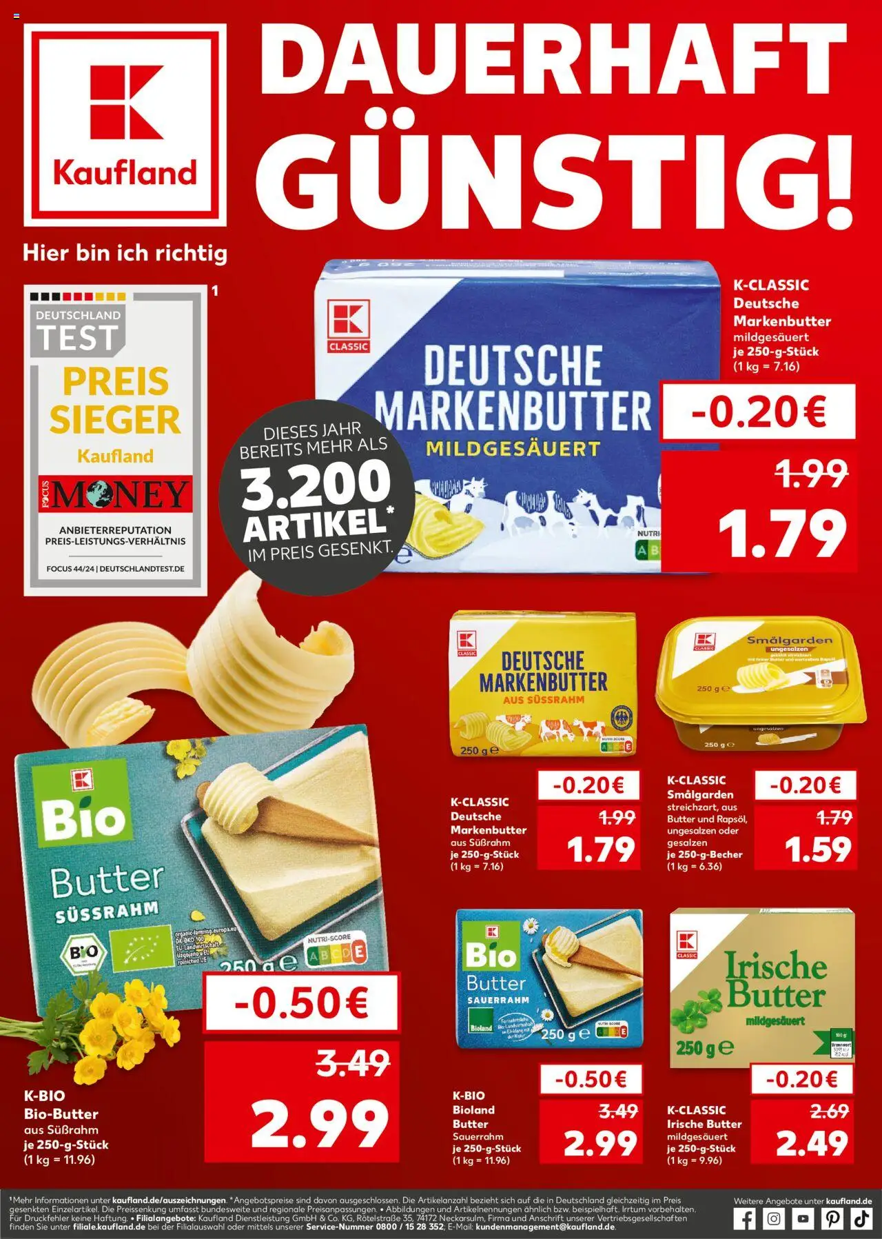 Kaufland prospekt Rostock	 – gültig ab 16.09.2025 | Seite: 1 | Produkte: Butter, Sauerrahm